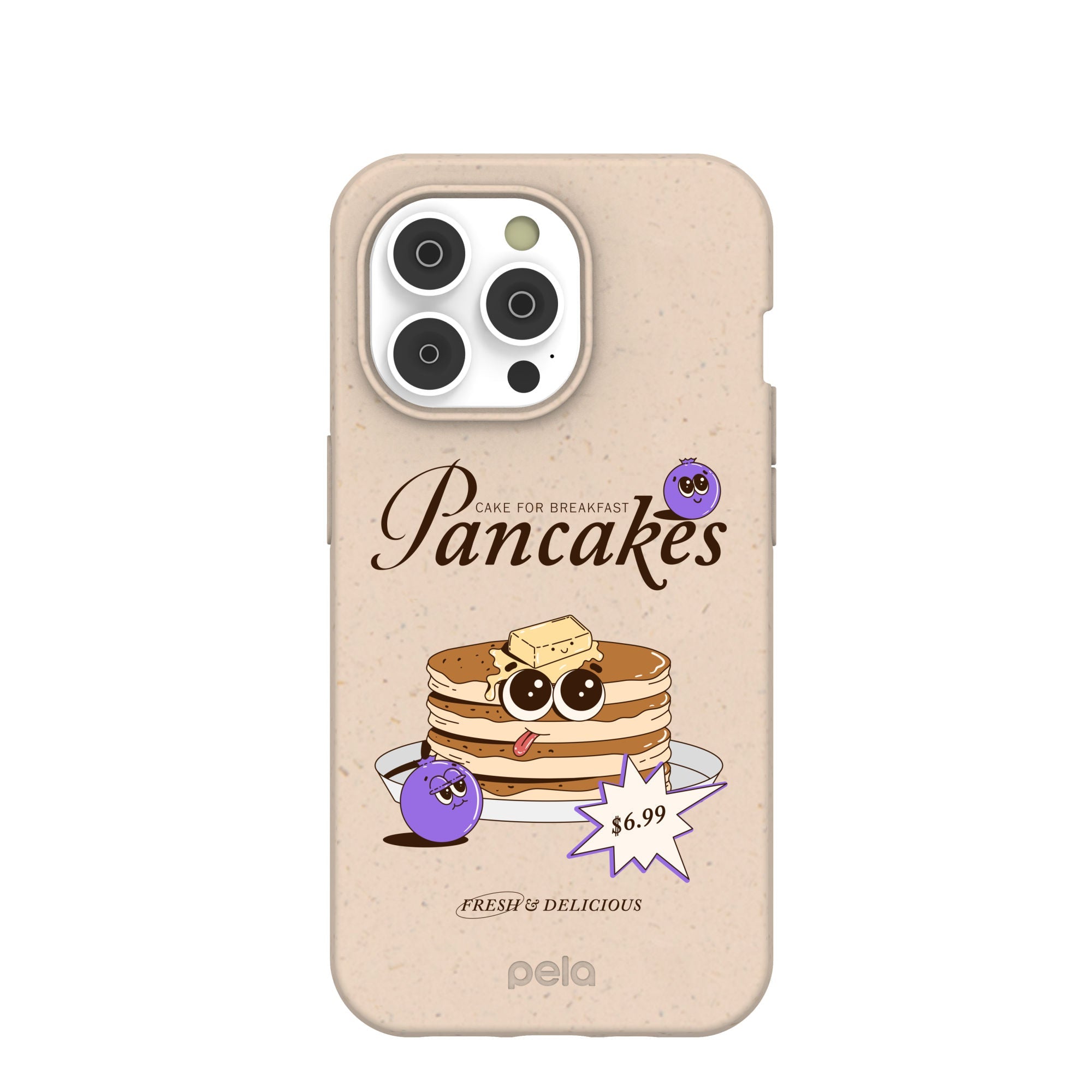 Seashell Pancake Time iPhone 14 Pro Case Refurbished - Pela Case refurbished available on Cerqular