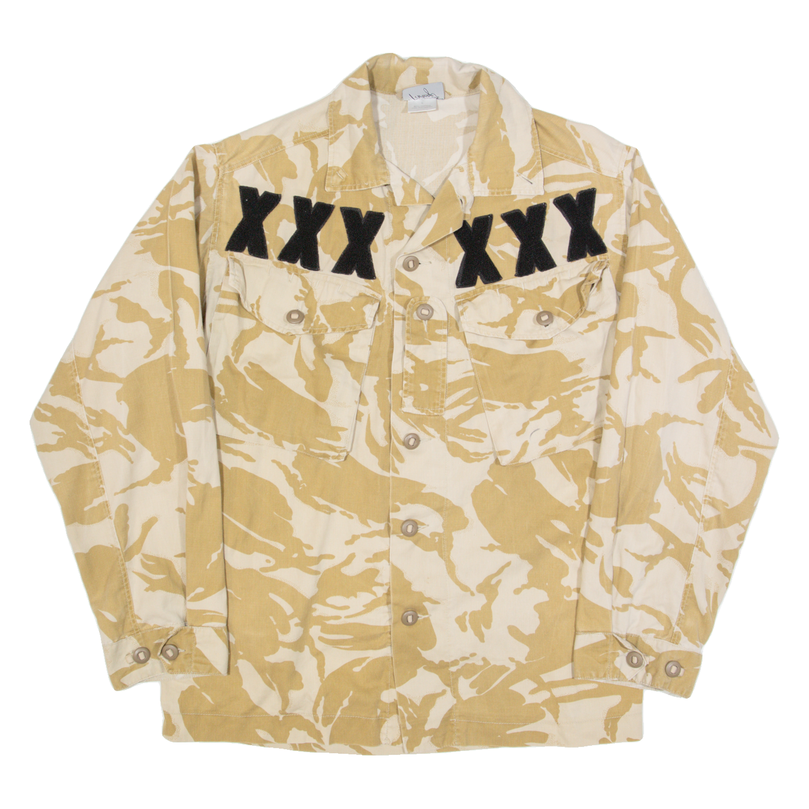 RECLAIMED VINTAGE Mens Shirt Beige Camouflage Long Sleeve S Refurbished - N/A refurbished available on Cerqular
