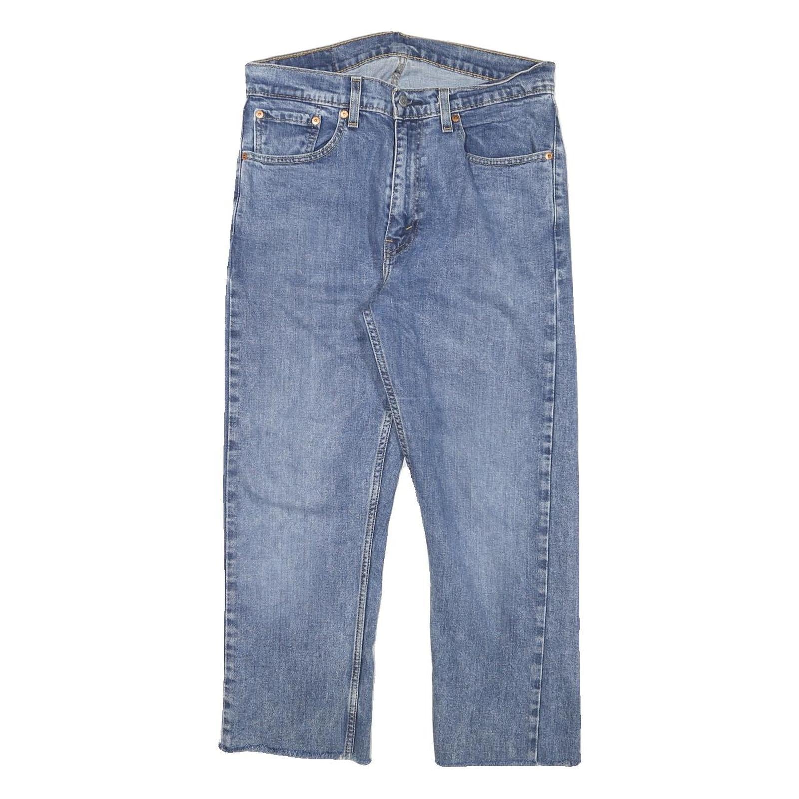 LEVI'S 505 Mens Jeans Blue Regular Straight Denim Medium W30 L23 Classic Style Refurbished - N/A refurbished available on Cerqular