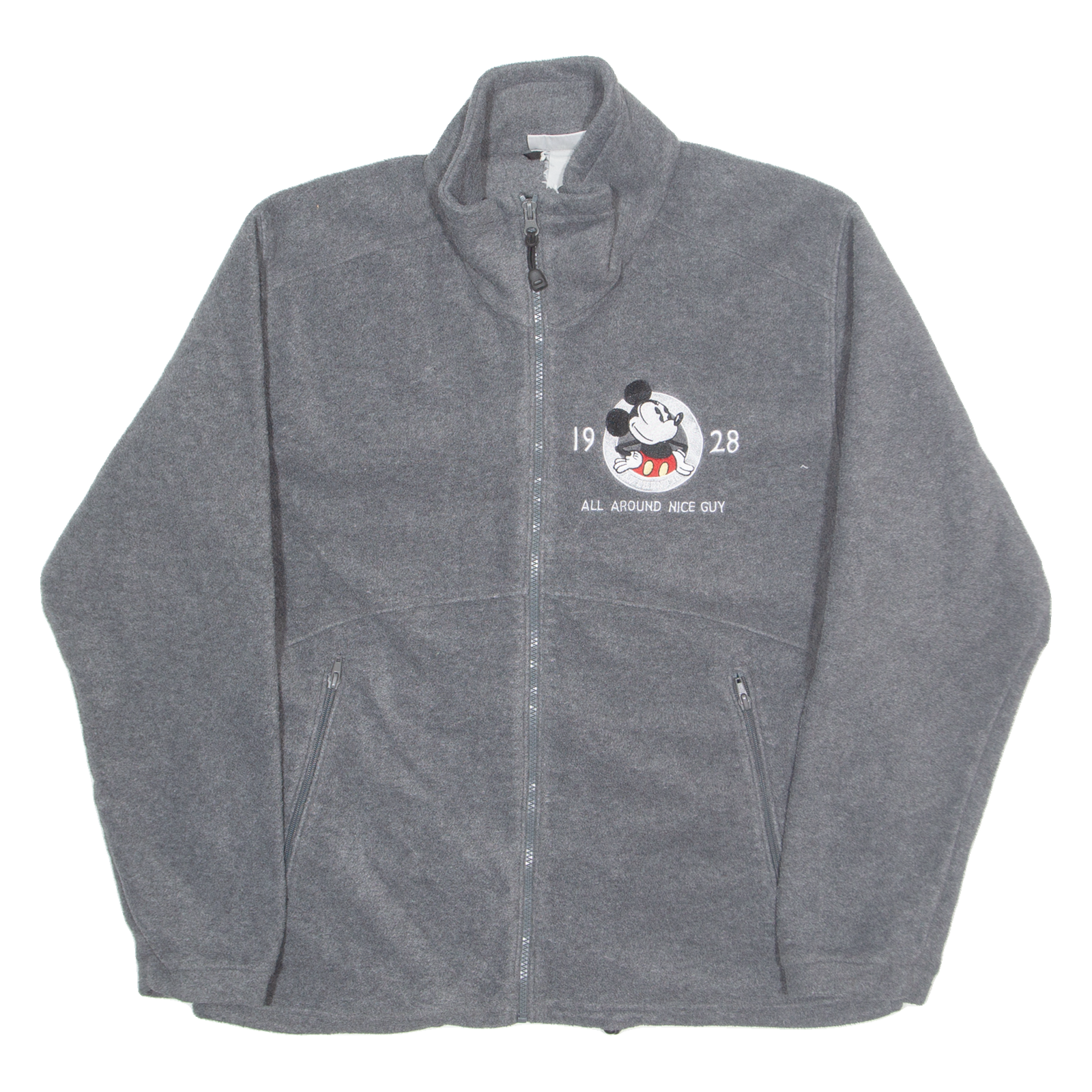 DISNEY All Around Nice Guy Womens Fleece Jacket Grey M Refurbished - N/A refurbished available on Cerqular