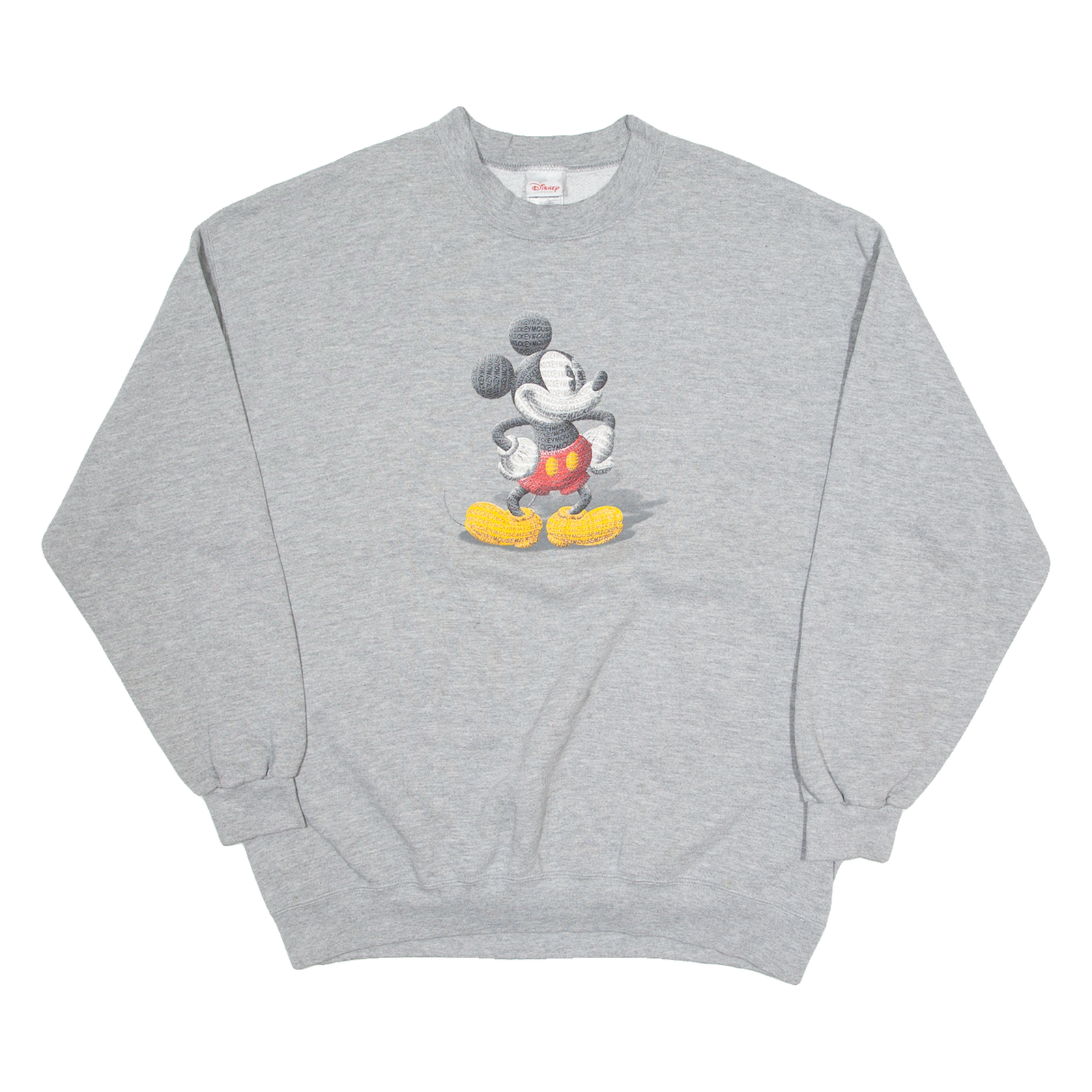 DISNEY Mickey Mouse Mens Sweatshirt Grey Crew Neck 2XL Refurbished - N/A refurbished available on Cerqular