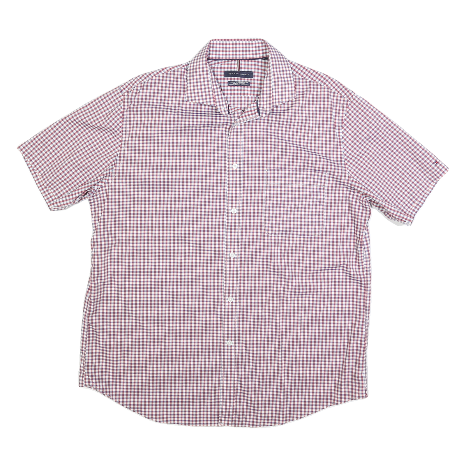 Buy TOMMY HILFIGER Mens Red & White Check Shirt L Short Sleeve Cotton Blend Casual Refurbished - $31.19 TOMMY HILFIGER Mens Red & White Check Shirt L Short Sleeve Cotton Blend Casual Refurbished - N/A refurbished available on Cerqular