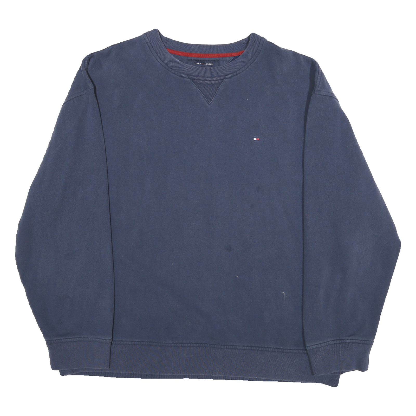 TOMMY HILFIGER Mens Blue Crew Neck XL Cotton Blend Pullover Sweatshirt Classic Refurbished - N/A refurbished available on Cerqular