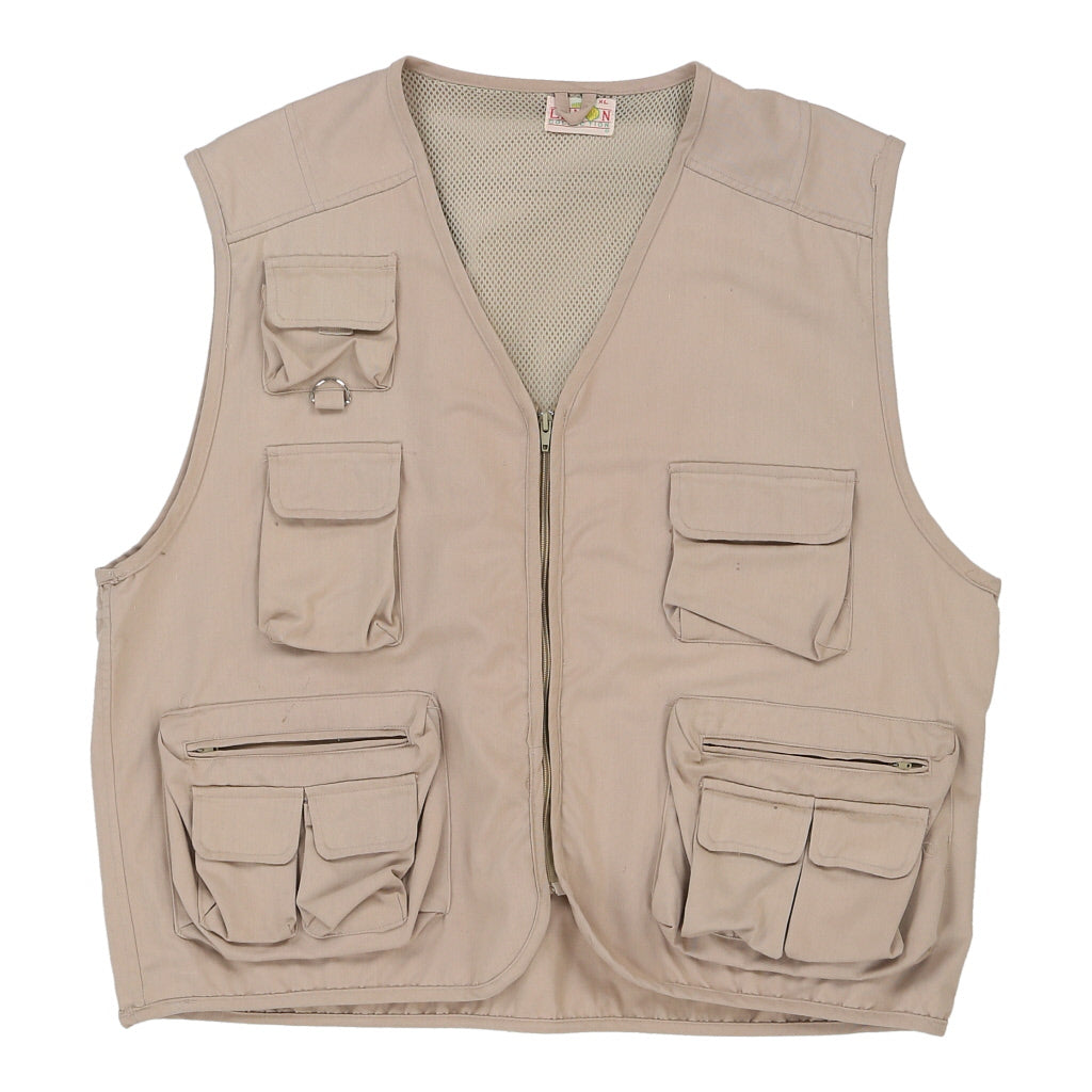 Lemon Gilet - XL Beige Polyester Refurbished - Thrifted (note: this is a term often used to describe second- refurbished available on Cerqular