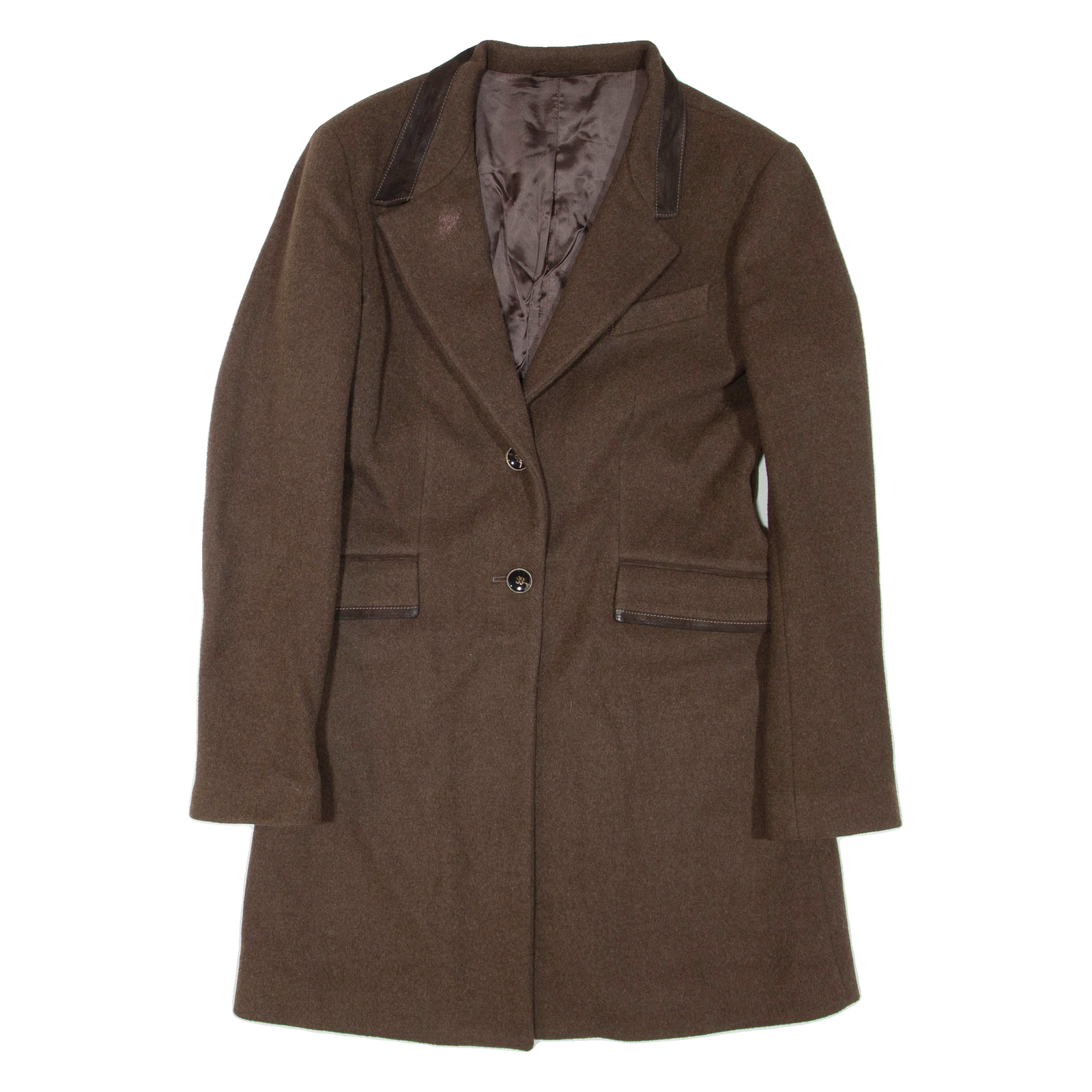 Womens Overcoat Coat Brown Wool M Refurbished - N/A refurbished available on Cerqular