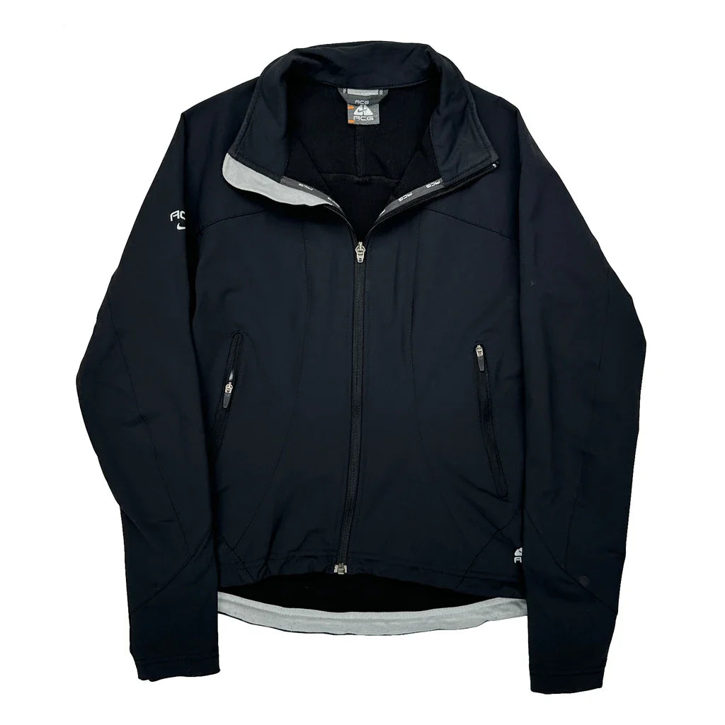 Nike Acg Windbreaker - Small Black Polyester Refurbished - Thrifted (note: this is a term often used to describe second- refurbished available on Cerqular