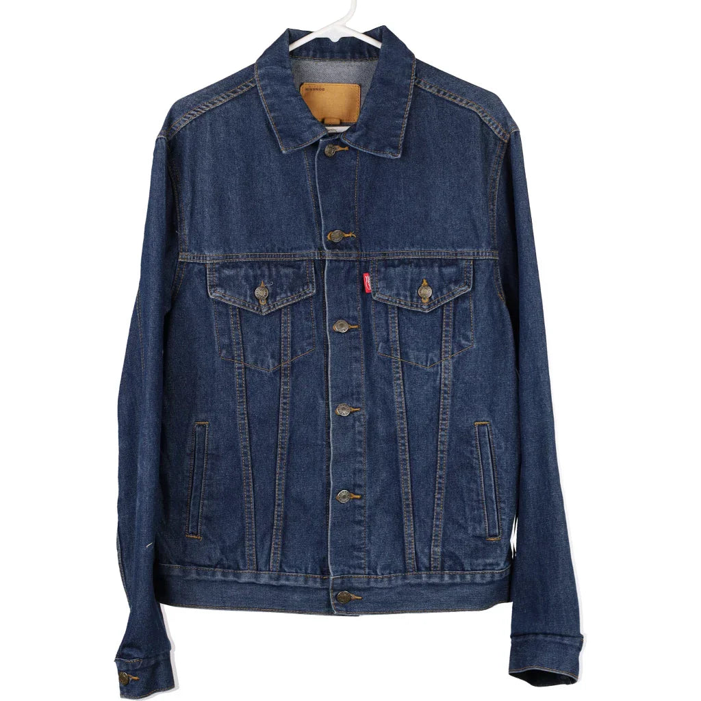 Dongsin Denim Jacket - Medium Blue Cotton Refurbished - Thrifted (note: this is a term often used to describe second- refurbished available on Cerqular