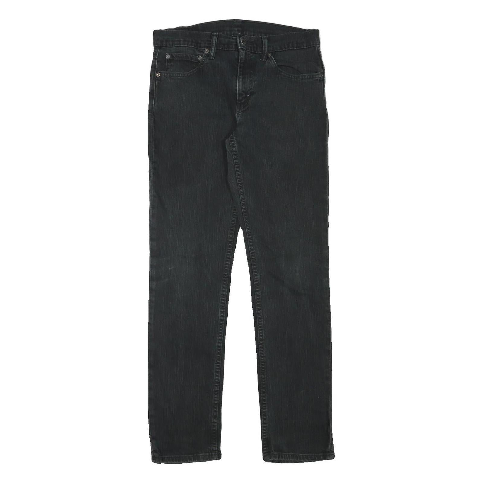 LEVI'S Mens Slim Black Denim Jeans Cotton Blend W30 L31 Classic Zip Closure Refurbished - N/A refurbished available on Cerqular