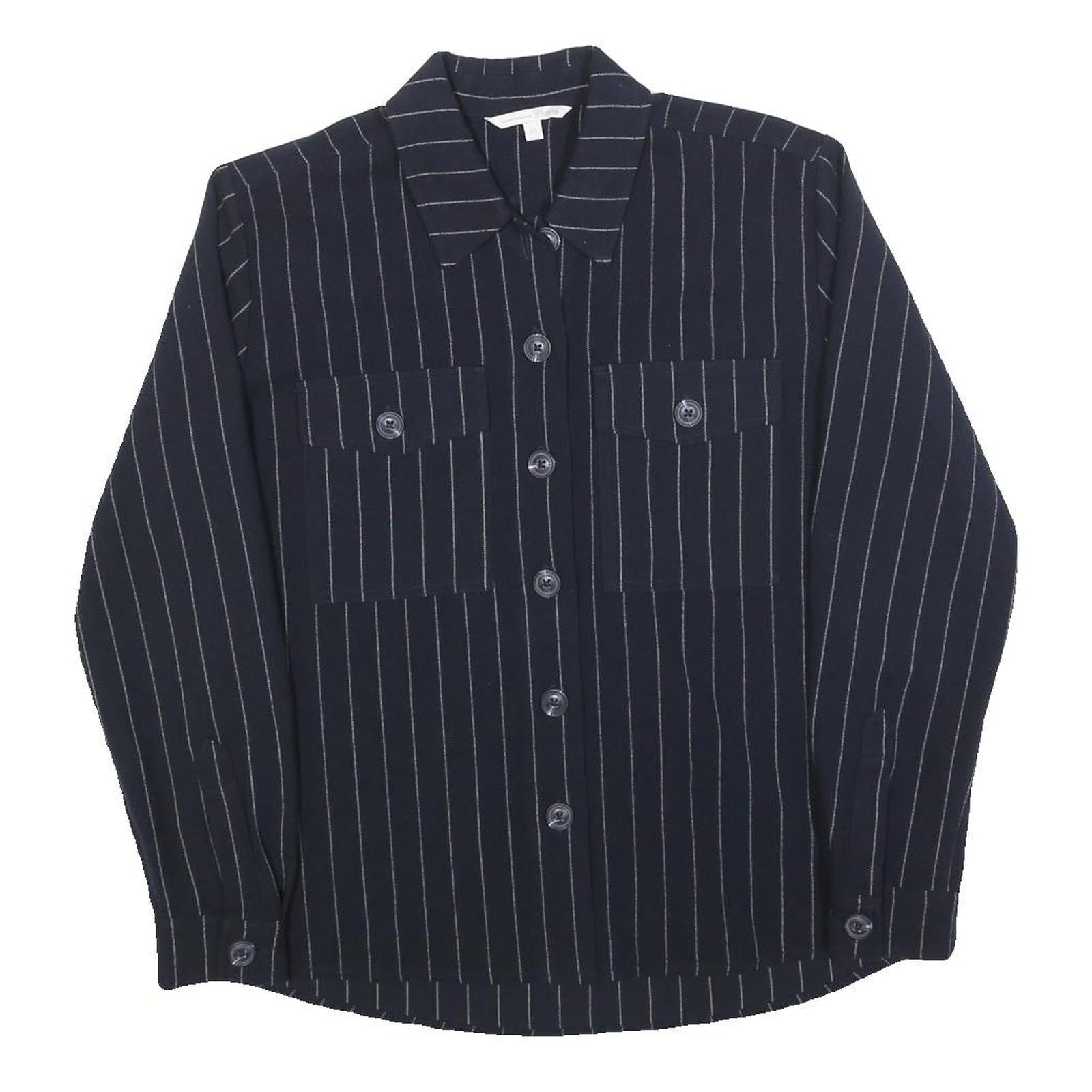 TOM TAILOR Womens Blue Shirt XS Pinstripe Button Pocket Casual Workwear Refurbished - N/A refurbished available on Cerqular