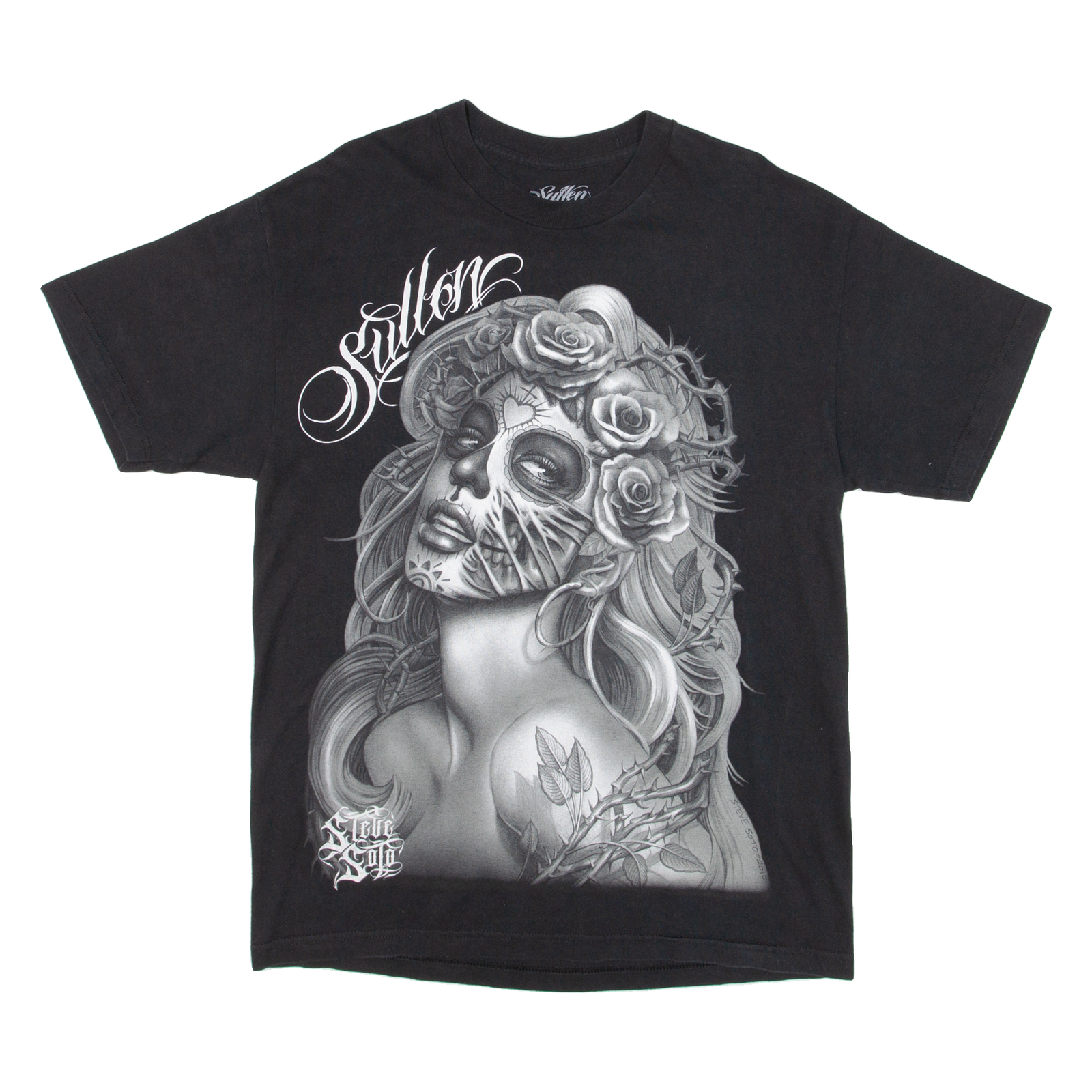 SUTTON Steve Solo Mens Biker T-Shirt Black Crew Neck L Refurbished - N/A refurbished available on Cerqular
