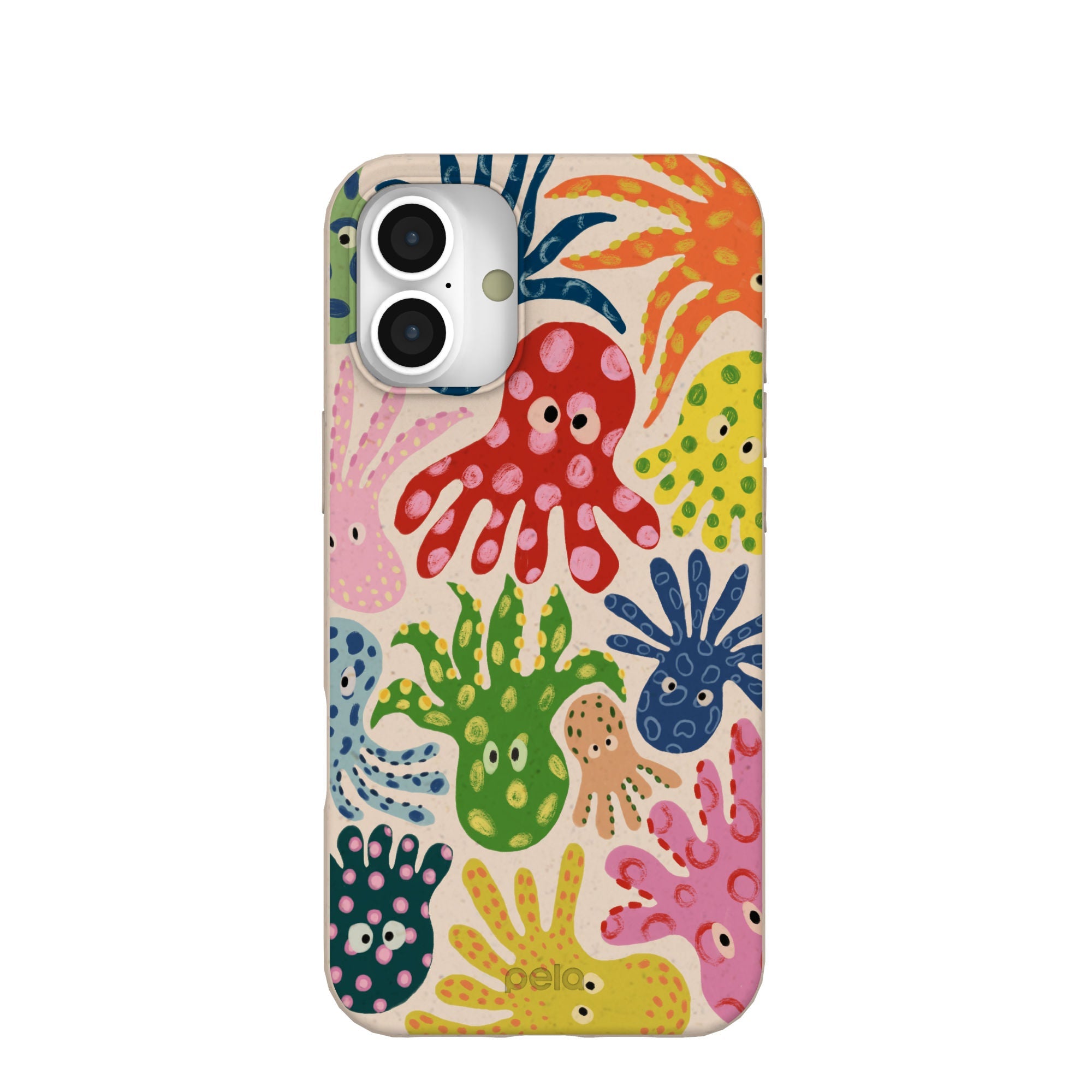 Seashell Octopi iPhone 16 Plus Case Refurbished - Pela Case refurbished available on Cerqular