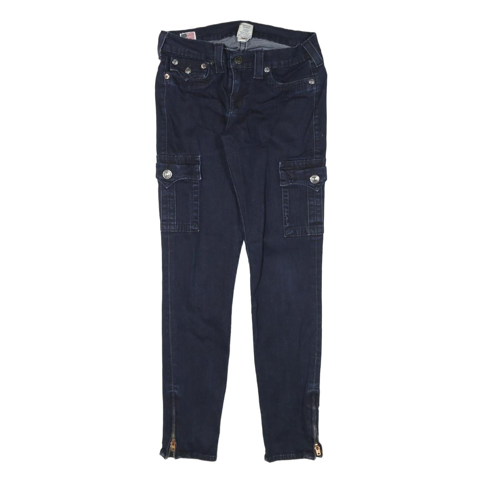 Buy TRUE RELIGION Womens Slim Dark Blue Denim Zip Jeans W27 L29 Cargo Pocket Zipper Refurbished - $81.89 TRUE RELIGION Womens Slim Dark Blue Denim Zip Jeans W27 L29 Cargo Pocket Zipper Refurbished - N/A refurbished available on Cerqular