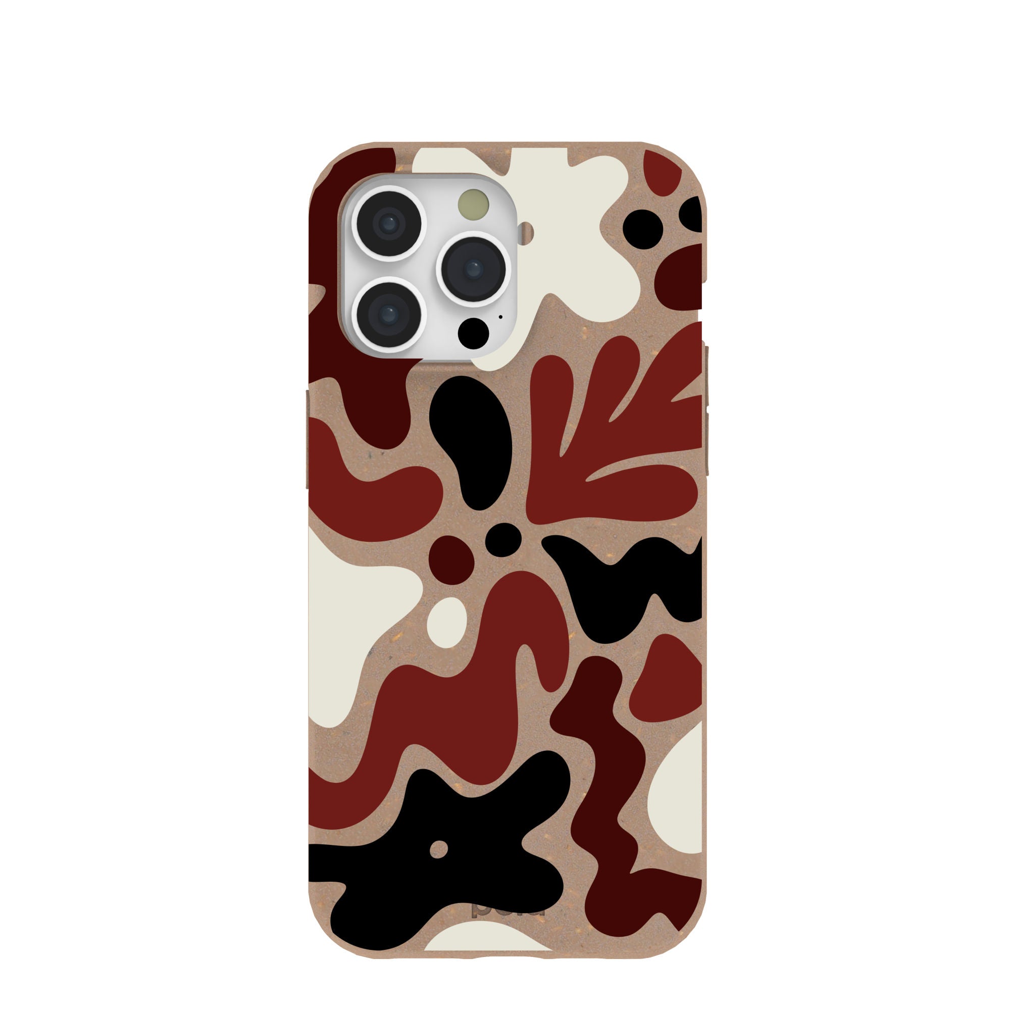 Chocolate Brown Earthy Curves iPhone 15 Pro Max Case Refurbished - Pela Case refurbished available on Cerqular