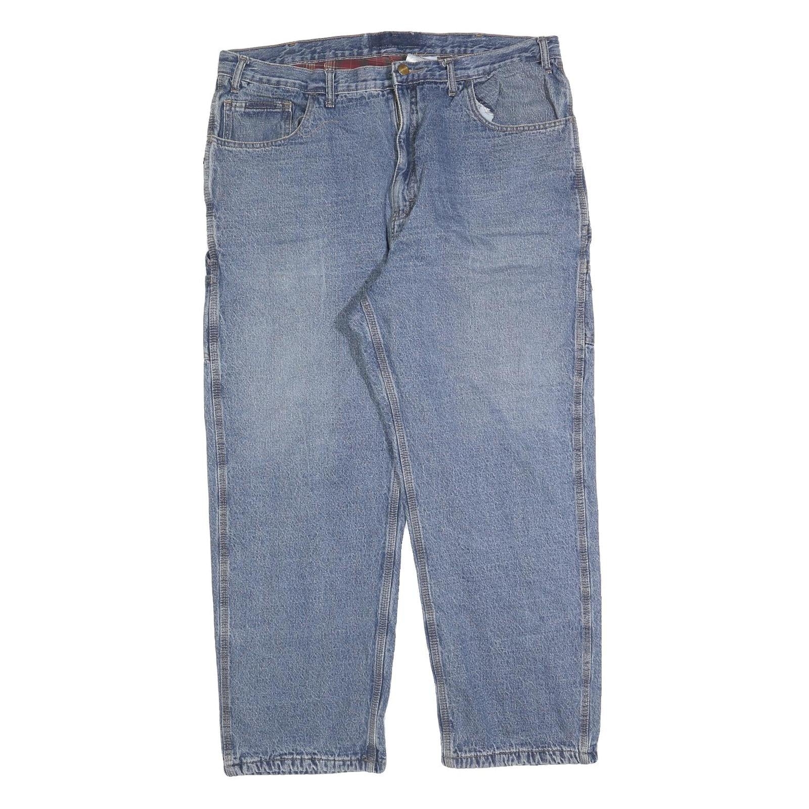CARHARTT Mens Regular Fit Blue Denim Jeans W38 L28 Workwear Utility Zip Closure Refurbished - N/A refurbished available on Cerqular