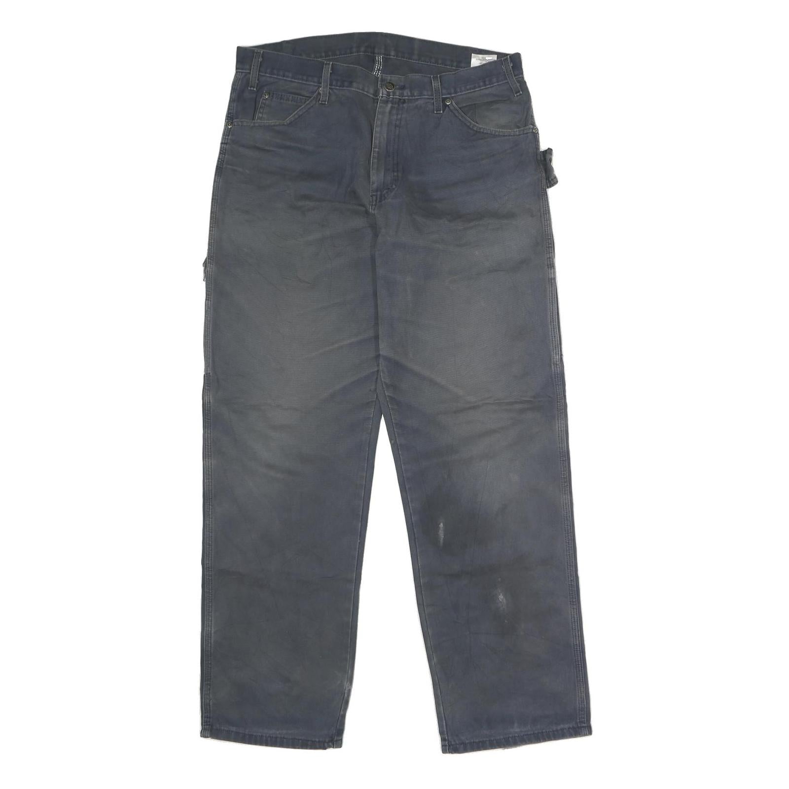 DICKIES Mens Jeans Blue Regular Straight Denim W36 L32 Workwear Casual Durable Refurbished - N/A refurbished available on Cerqular