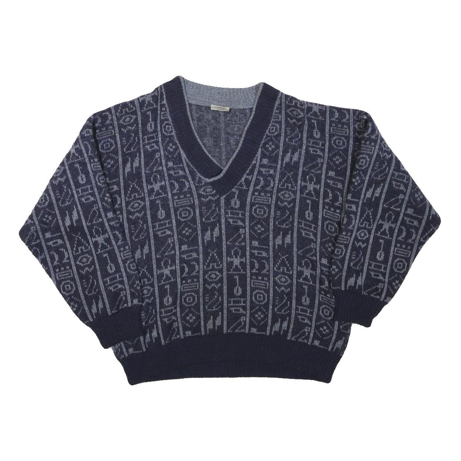 Buy ANGELO LITRICO Mens Blue Patterned Wool Blend Jumper V-Neck Cable Knit M Refurbished - $45.49 ANGELO LITRICO Mens Blue Patterned Wool Blend Jumper V-Neck Cable Knit M Refurbished - N/A refurbished available on Cerqular