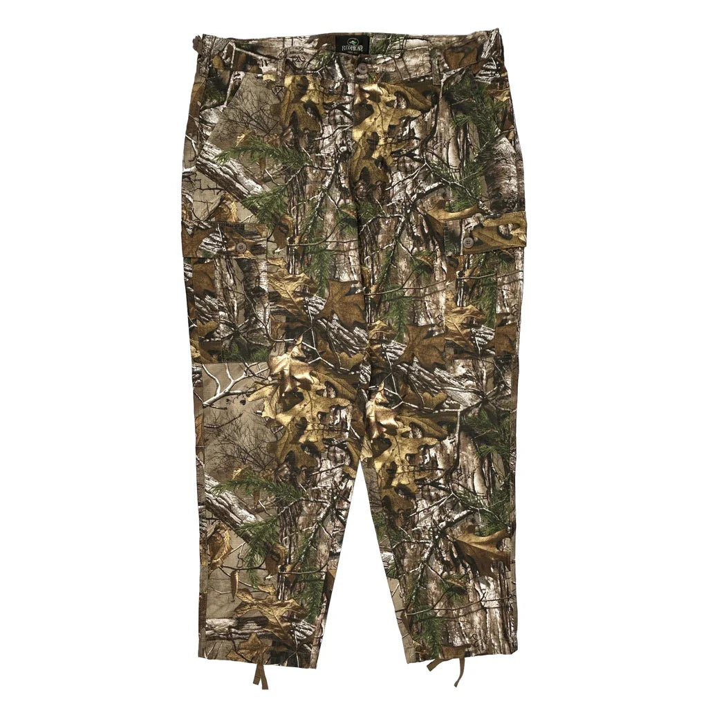 Red Head Camo Cargo Trousers - XL Camo Cotton Refurbished - Thrifted (note: this is a term often used to describe second- refurbished available on Cerqular