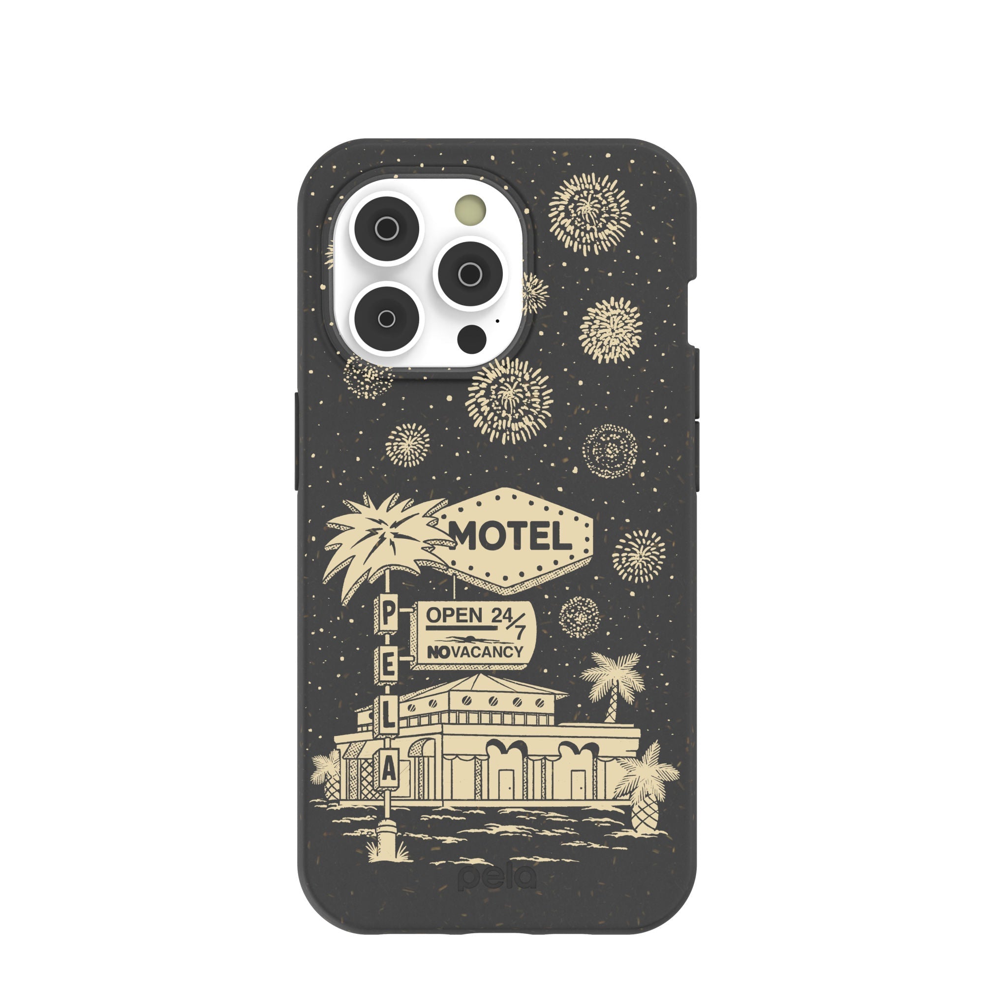 Black Motel Pela iPhone 14 Pro Case Refurbished - Pela Case refurbished available on Cerqular