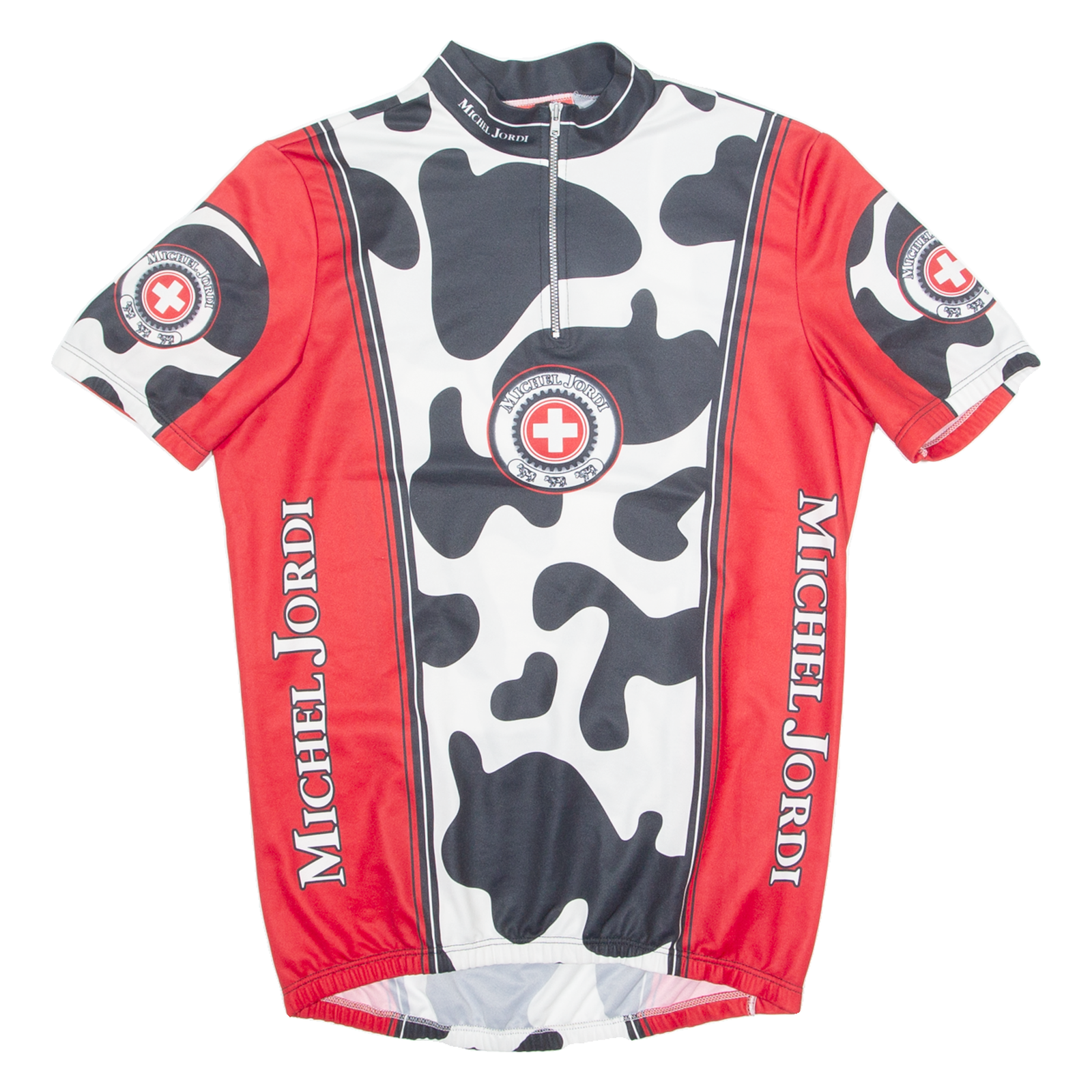 MICHEL JORDI Cycling Mens Jersey Red 1/4 Zip XL Refurbished - N/A refurbished available on Cerqular
