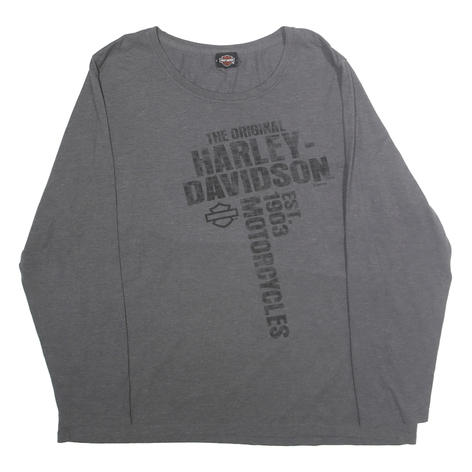 Buy HARLEY DAVIDSON Womens Grey Long Sleeve Crew Neck Graphic T-Shirt 2XL Cotton Refurbished - $40.29 HARLEY DAVIDSON Womens Grey Long Sleeve Crew Neck Graphic T-Shirt 2XL Cotton Refurbished - N/A refurbished available on Cerqular