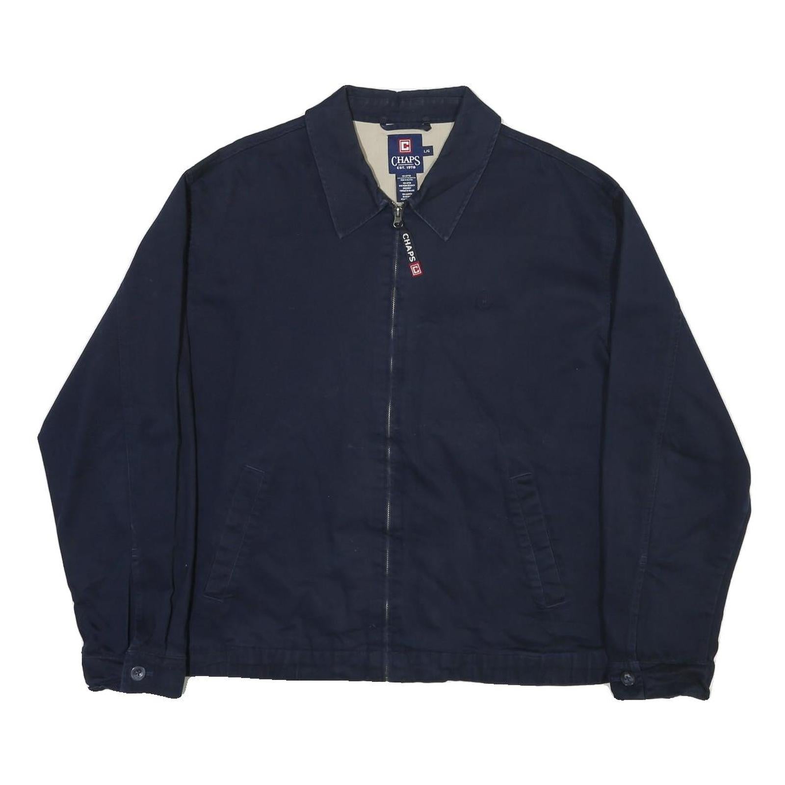 Buy CHAPS Mens Navy Cotton Blend Jacket L Zip Plain Classic Casual Outerwear Refurbished - $45.49 CHAPS Mens Navy Cotton Blend Jacket L Zip Plain Classic Casual Outerwear Refurbished - N/A refurbished available on Cerqular