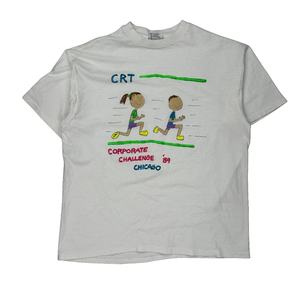 Buy Hanes Graphic T-Shirt - 2XL White Cotton Refurbished - $33.49 Hanes Graphic T-Shirt - 2XL White Cotton Refurbished - Thrifted (note: this is a term often used to describe second- refurbished available on Cerqular