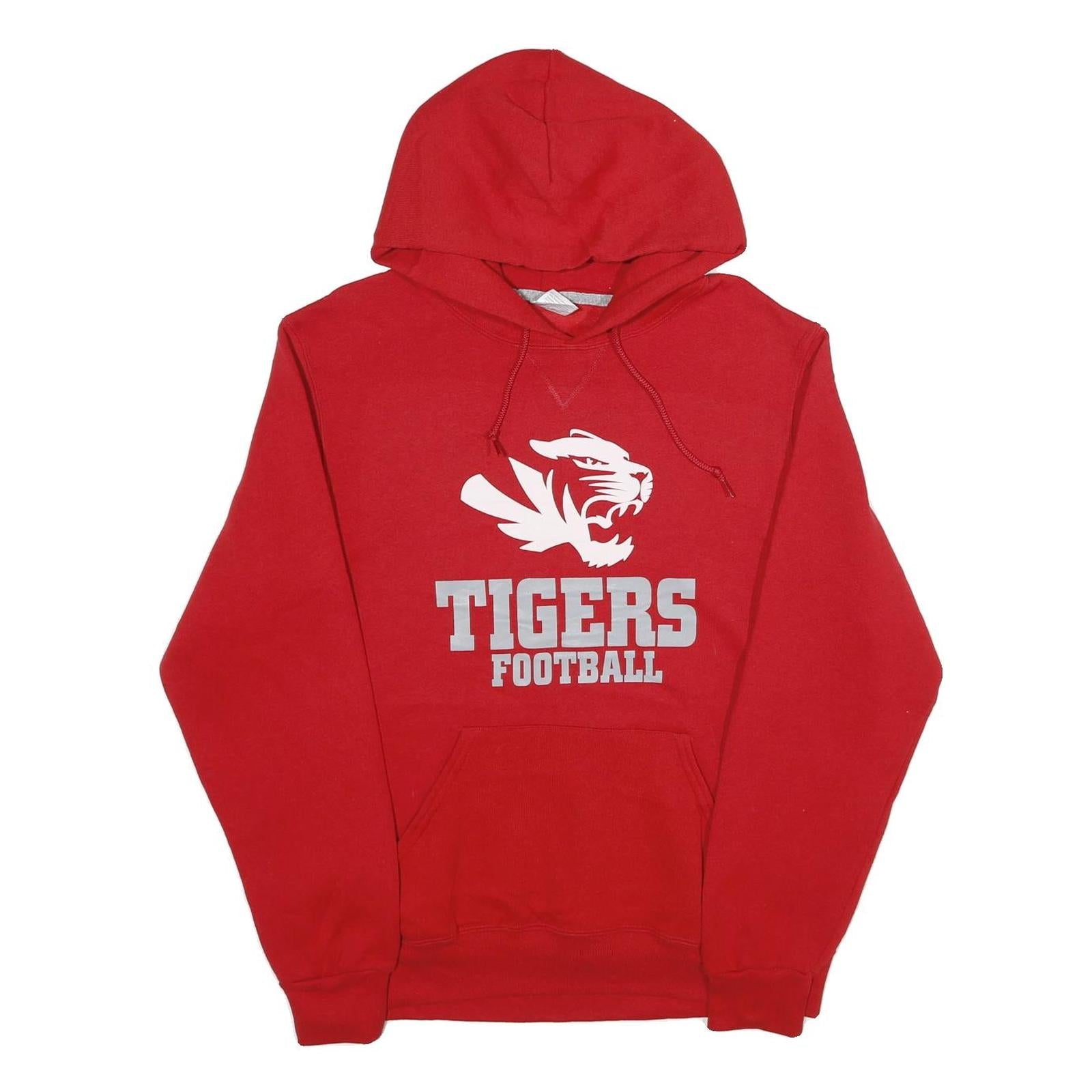 RUSSELL ATHLETIC Mens Red Tigers Football Pullover Hoodie M Athletic Sweatshirt Refurbished - N/A refurbished available on Cerqular