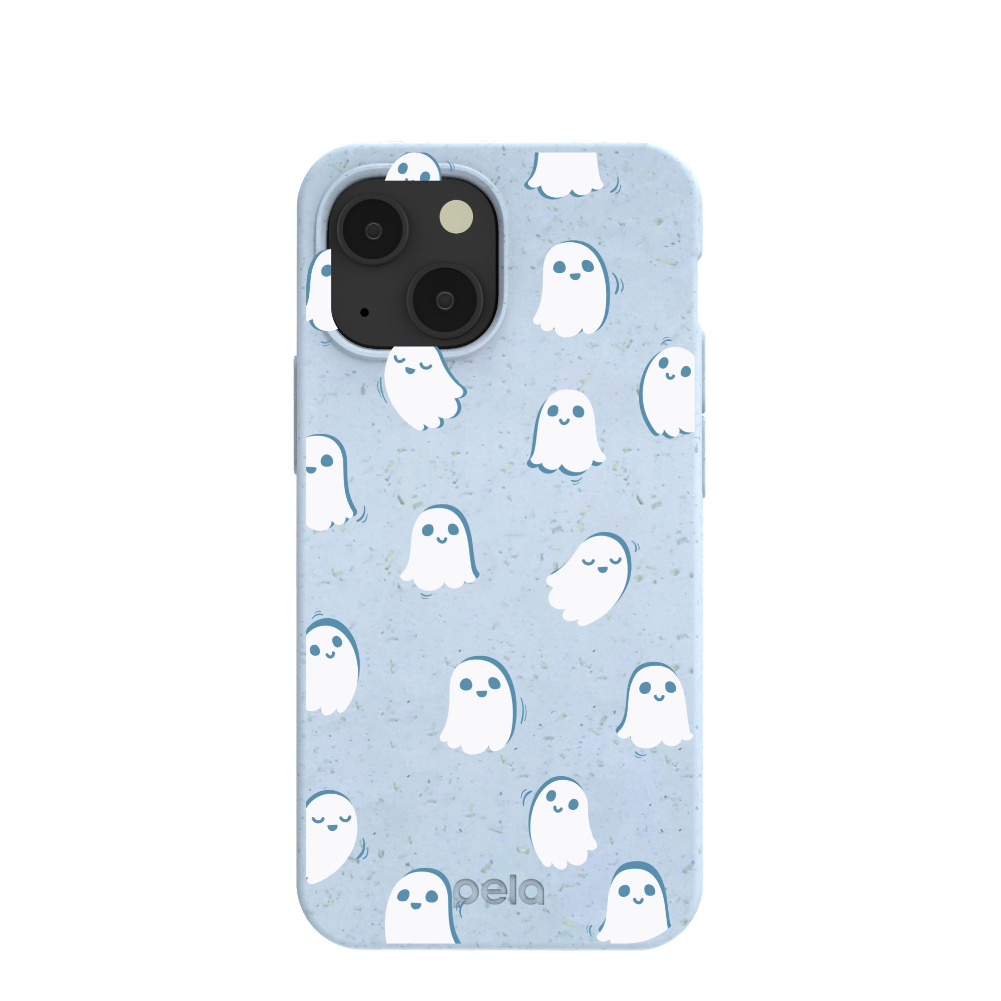 Powder Blue Ghostly iPhone 13 Mini Case Refurbished - Pela Case refurbished available on Cerqular