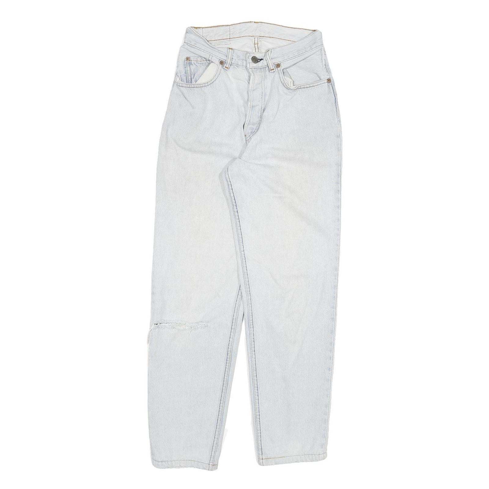 LEVI'S Womens Slim White Denim Jeans Cotton Blend Button W24 L28 Casual Style Refurbished - N/A refurbished available on Cerqular