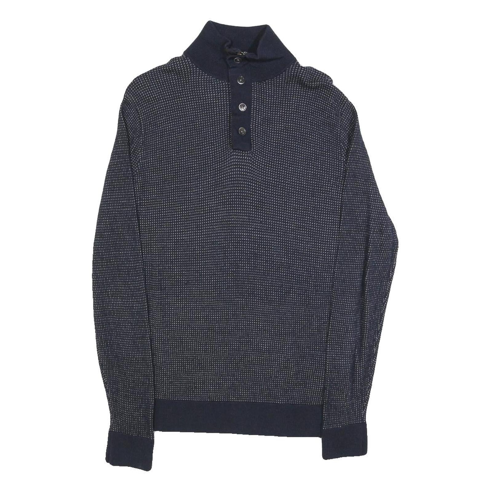 TOMMY HILFIGER Mens Navy Patterned Pullover Crew Neck Basic Knit Jumper L Refurbished - N/A refurbished available on Cerqular