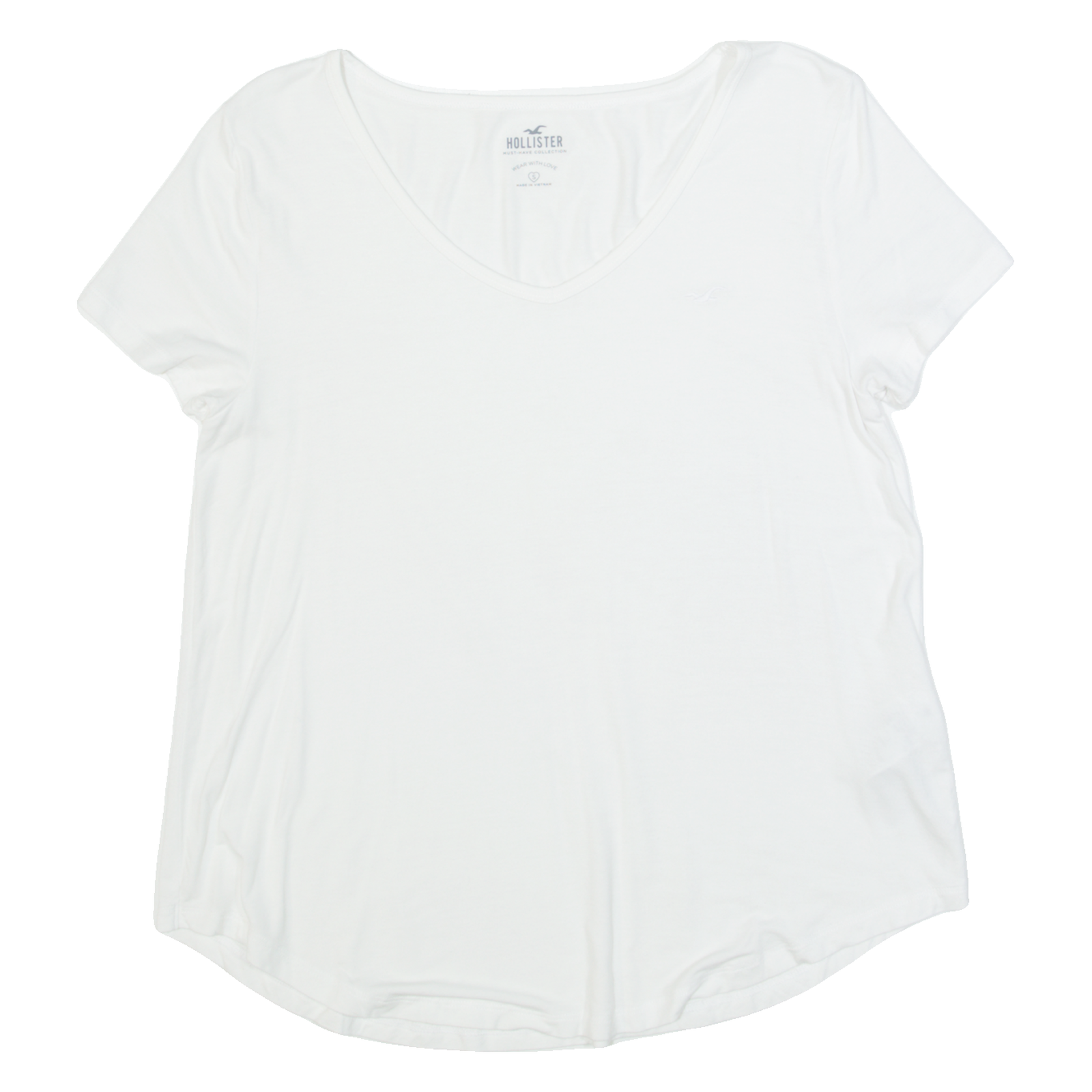HOLLISTER Mens T-Shirt White V-Neck S Refurbished - N/A refurbished available on Cerqular