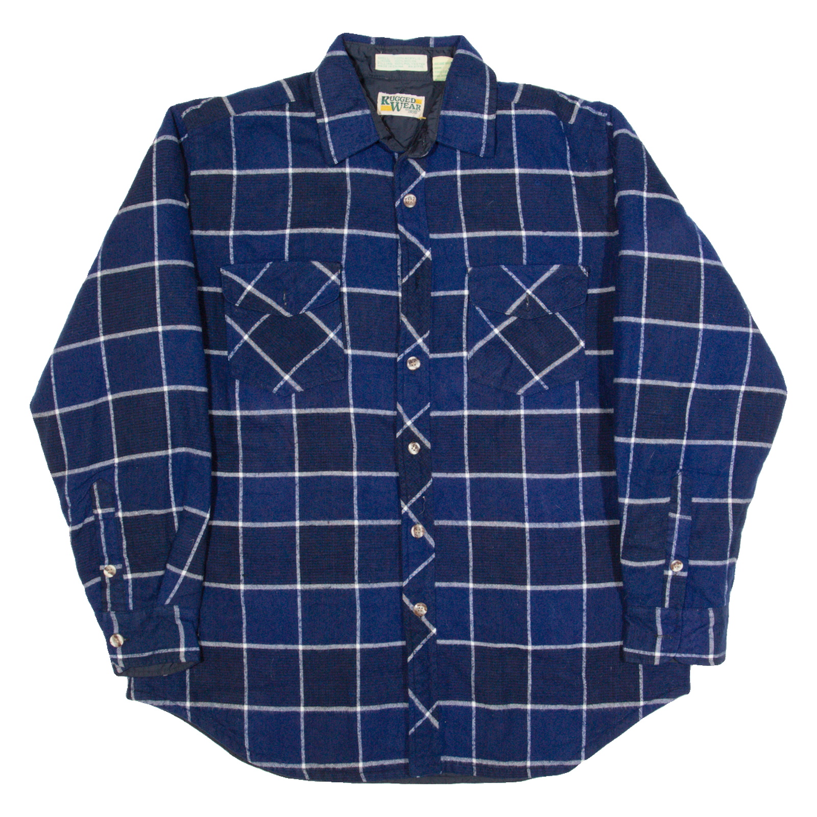 RUGGED WEAR BY BOG Mens Lumberjack Shirt Blue 90s Check Long Sleeve M Refurbished - N/A refurbished available on Cerqular
