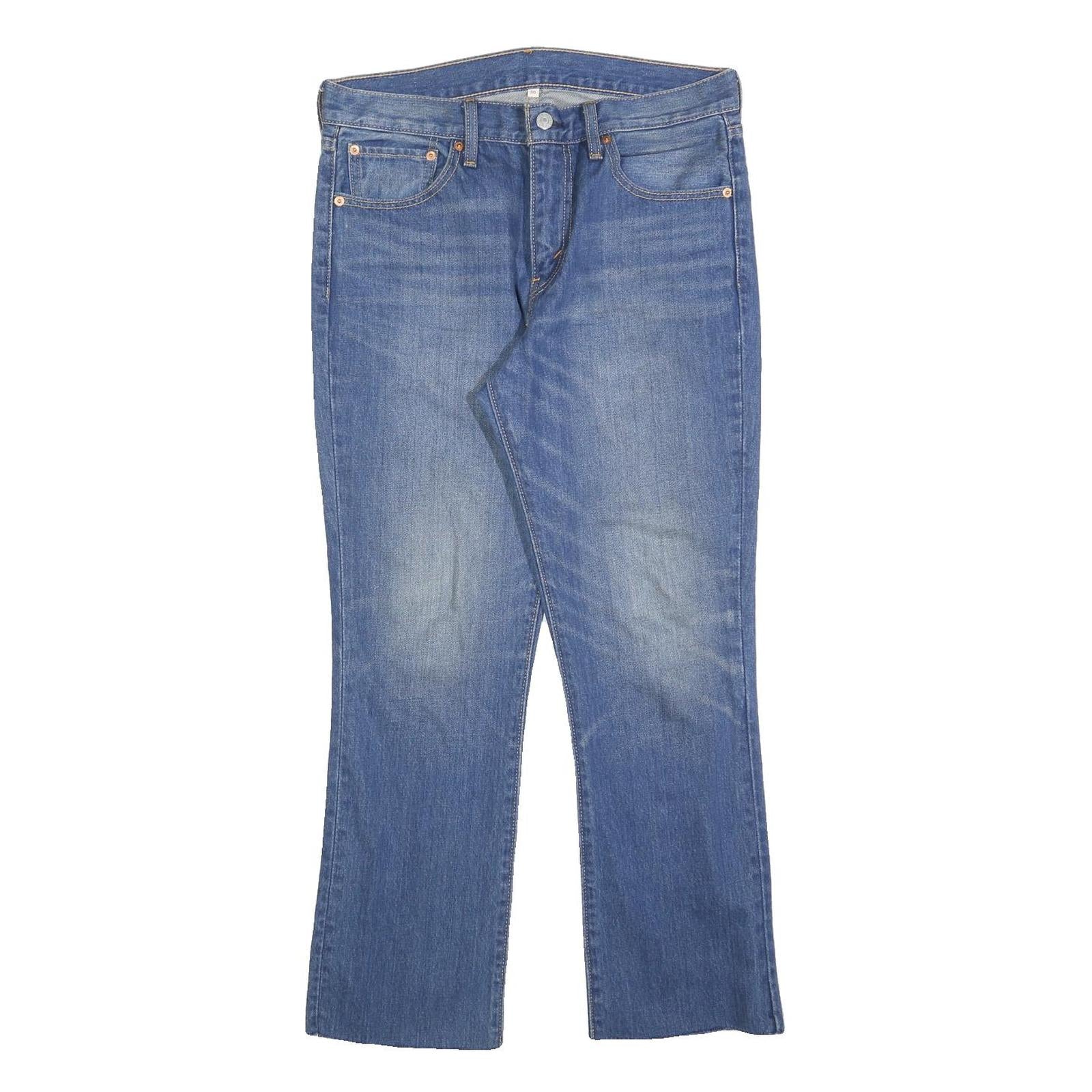 LEVI'S Womens Blue Regular Straight Denim Medium W30 L27 Classic Cotton Blend Refurbished - N/A refurbished available on Cerqular