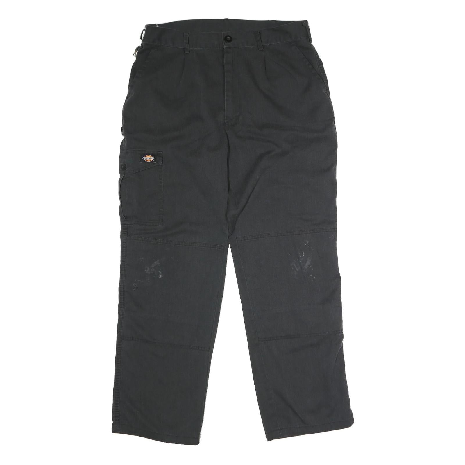 DICKIES Mens Black Cotton Blend Regular Trousers W36 L30 Workwear Cargo Refurbished - N/A refurbished available on Cerqular