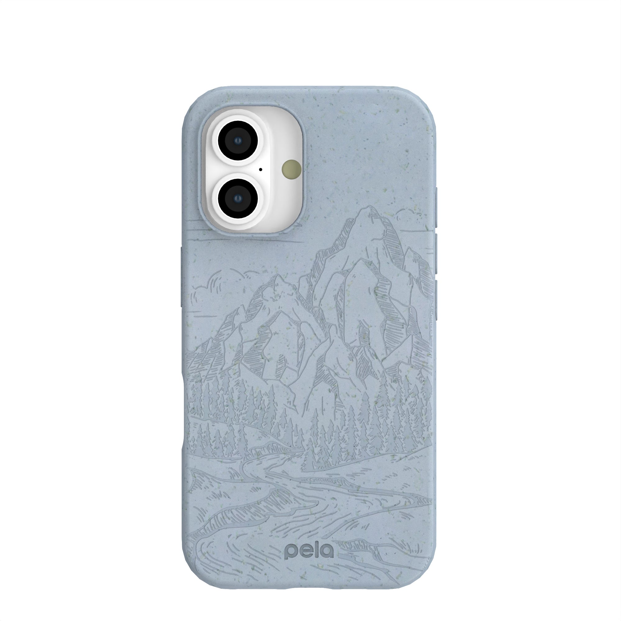 Powder Blue Rockies iPhone 16 Case Refurbished - Pela Case refurbished available on Cerqular