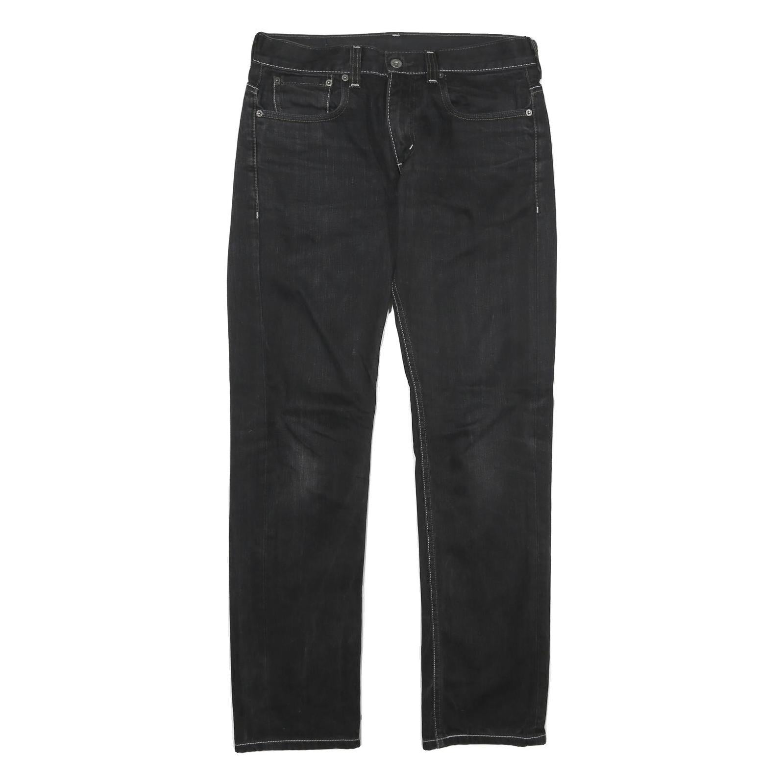 LEVI'S 511 Mens Black Regular Skinny Denim Dark W32 L32 Zip Cotton Jeans Refurbished - N/A refurbished available on Cerqular