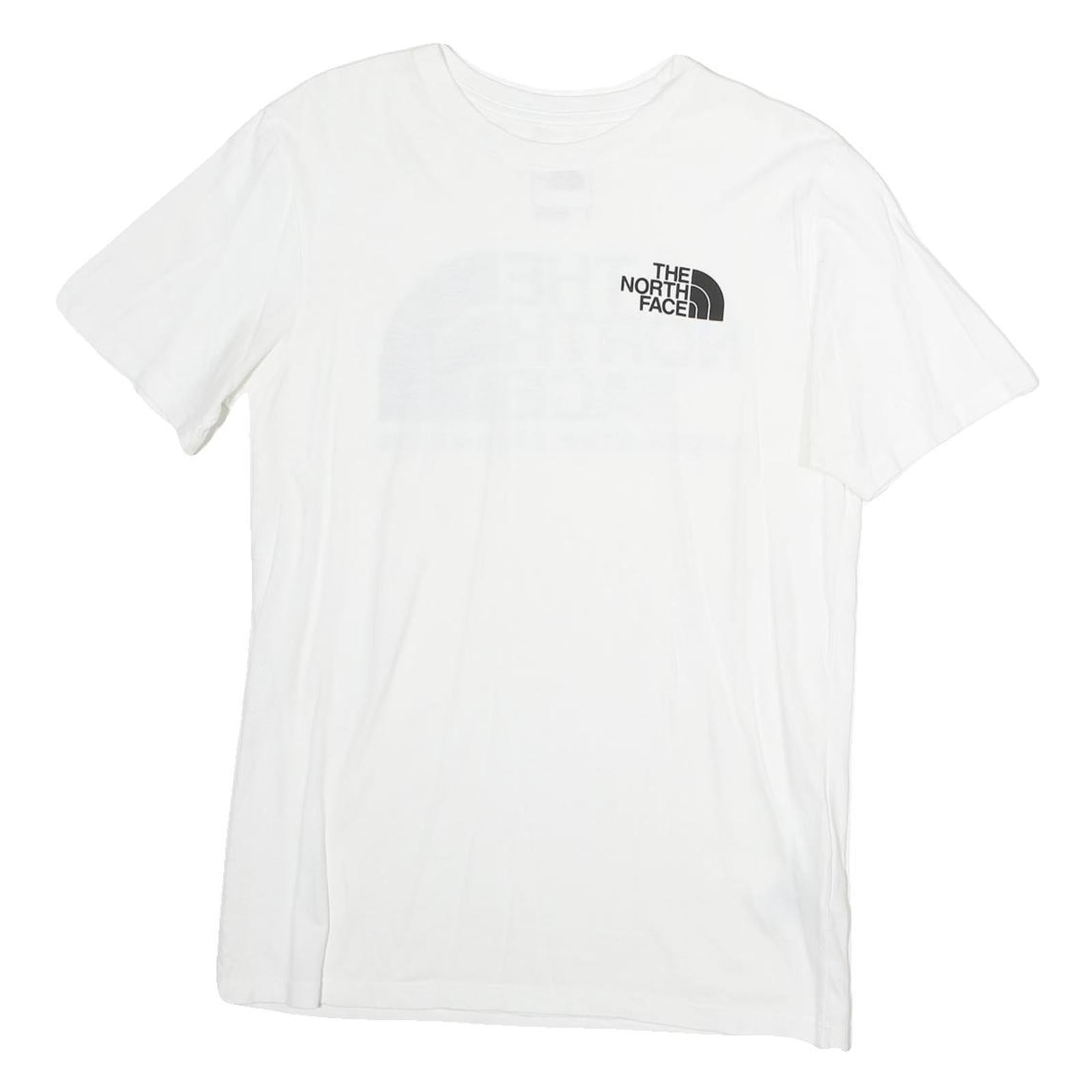 THE NORTH FACE Mens White S Short Sleeve Crew Neck Logo Printed T-Shirt Refurbished - N/A refurbished available on Cerqular