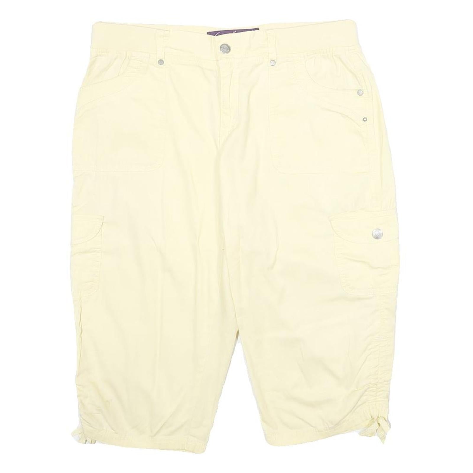 GLORIA VANDERBILT Womens Shorts Cream Cargo M W32 Summer Casual Relaxed Fit Refurbished - N/A refurbished available on Cerqular