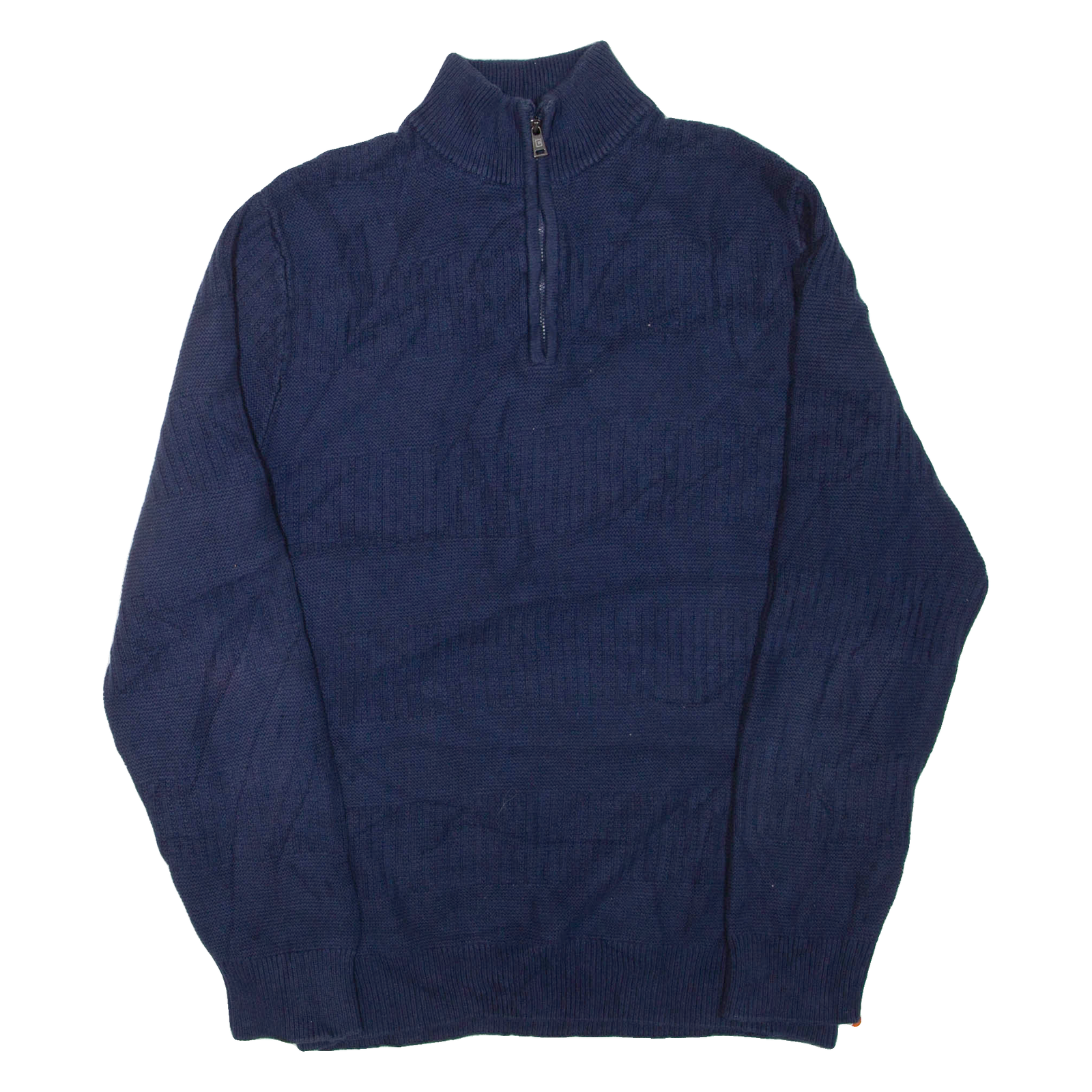 CHAPS Mens Jumper Blue 1/4 Zip Tight Knit M Refurbished - N/A refurbished available on Cerqular