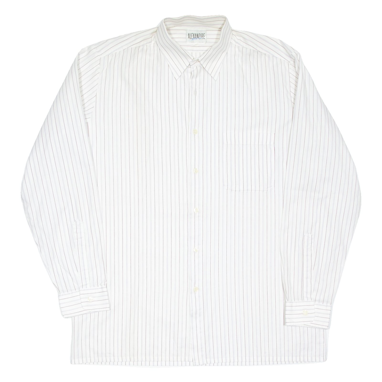 Mens Shirt White Striped Long Sleeve XL Refurbished - N/A refurbished available on Cerqular
