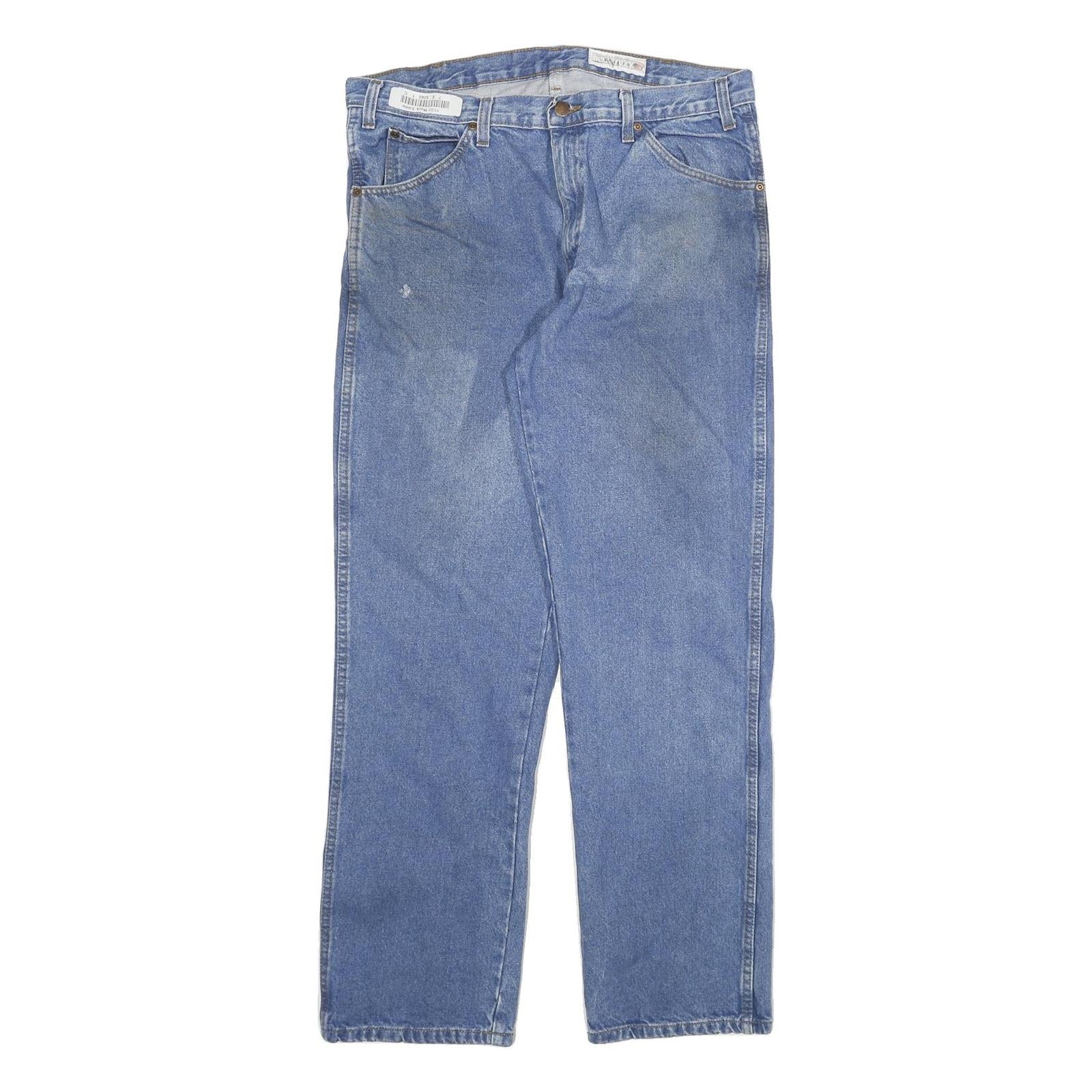 DICKIES Mens Jeans Blue Regular Straight Denim Medium W36 L34 Workwear Cotton Refurbished - N/A refurbished available on Cerqular