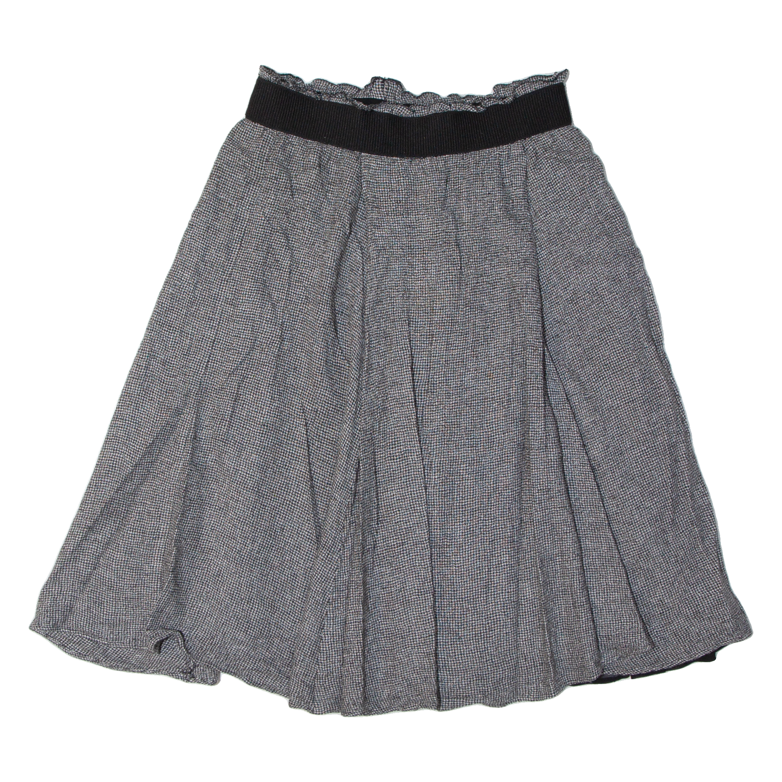 ZARA BASIC Womens Skater Skirt Grey Knee Length Houndstooth XS Refurbished - N/A refurbished available on Cerqular