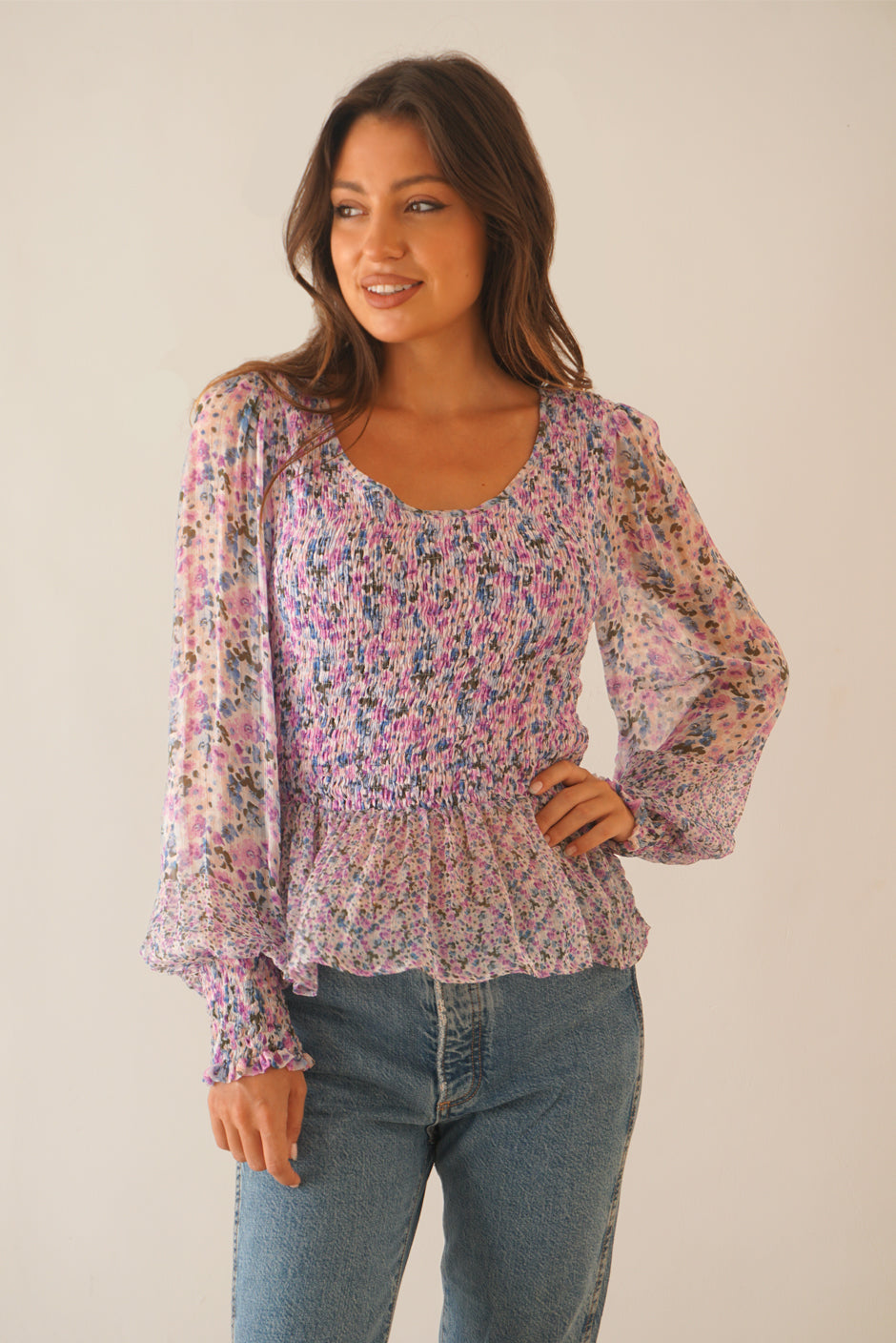 Stella Top in Lilac Garden | Size: XXS Refurbished - N/A (Paneros is not a known clothing brand. It is possible refurbished available on Cerqular
