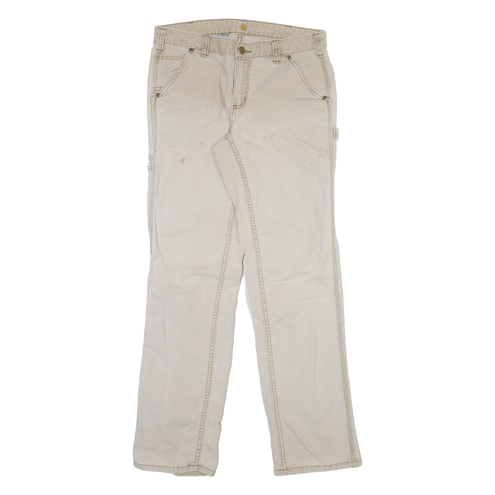 CARHARTT Womens Trousers Beige Regular Straight W30 L30 Refurbished - N/A refurbished available on Cerqular