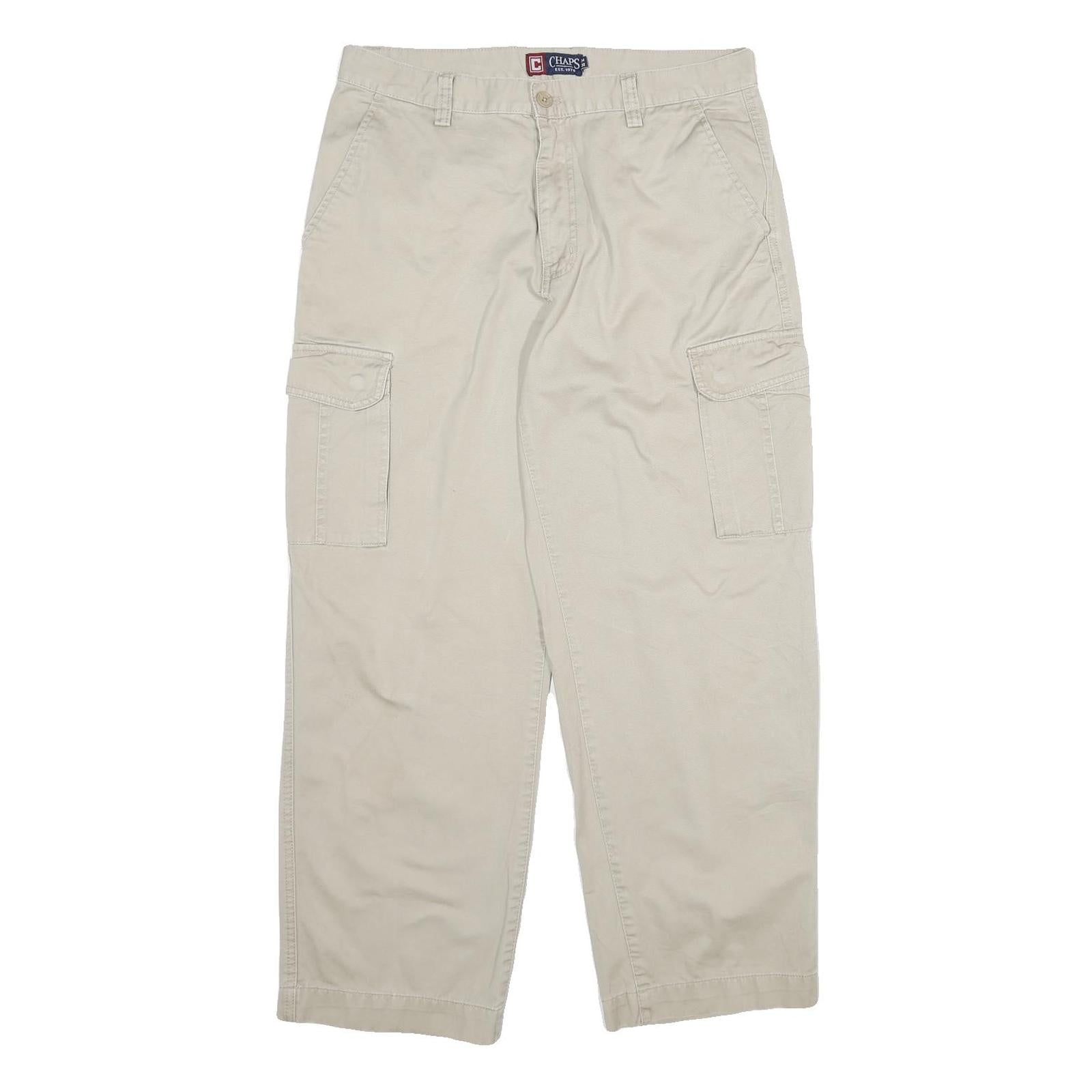 Buy WRANGLER Mens Beige Regular Fit Cargo Trousers W34 L30 Cotton Zip Closure Refurbished - $29.89 WRANGLER Mens Beige Regular Fit Cargo Trousers W34 L30 Cotton Zip Closure Refurbished - N/A refurbished available on Cerqular