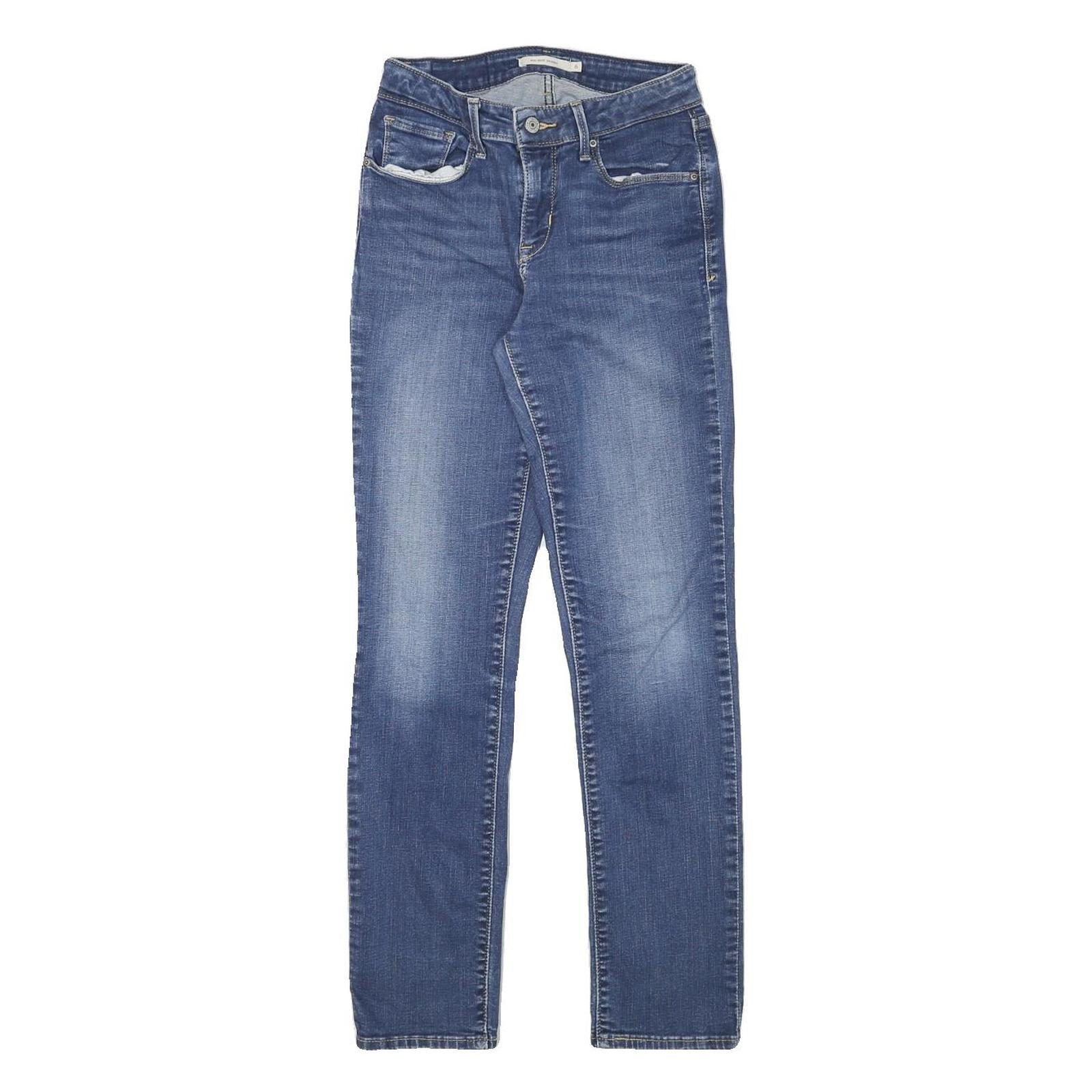 LEVI'S Womens Slim Blue Denim Medium Wash Jeans W25 L28 Zip Classic Fit Refurbished - N/A refurbished available on Cerqular