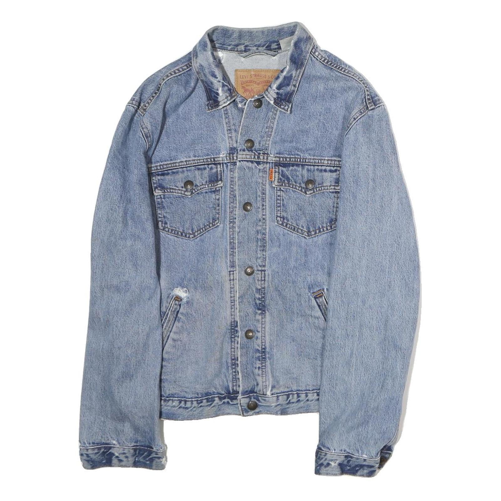 LEVI'S Mens Blue Denim Jacket M Cotton Button Closure Classic Fit Casual Refurbished - N/A refurbished available on Cerqular