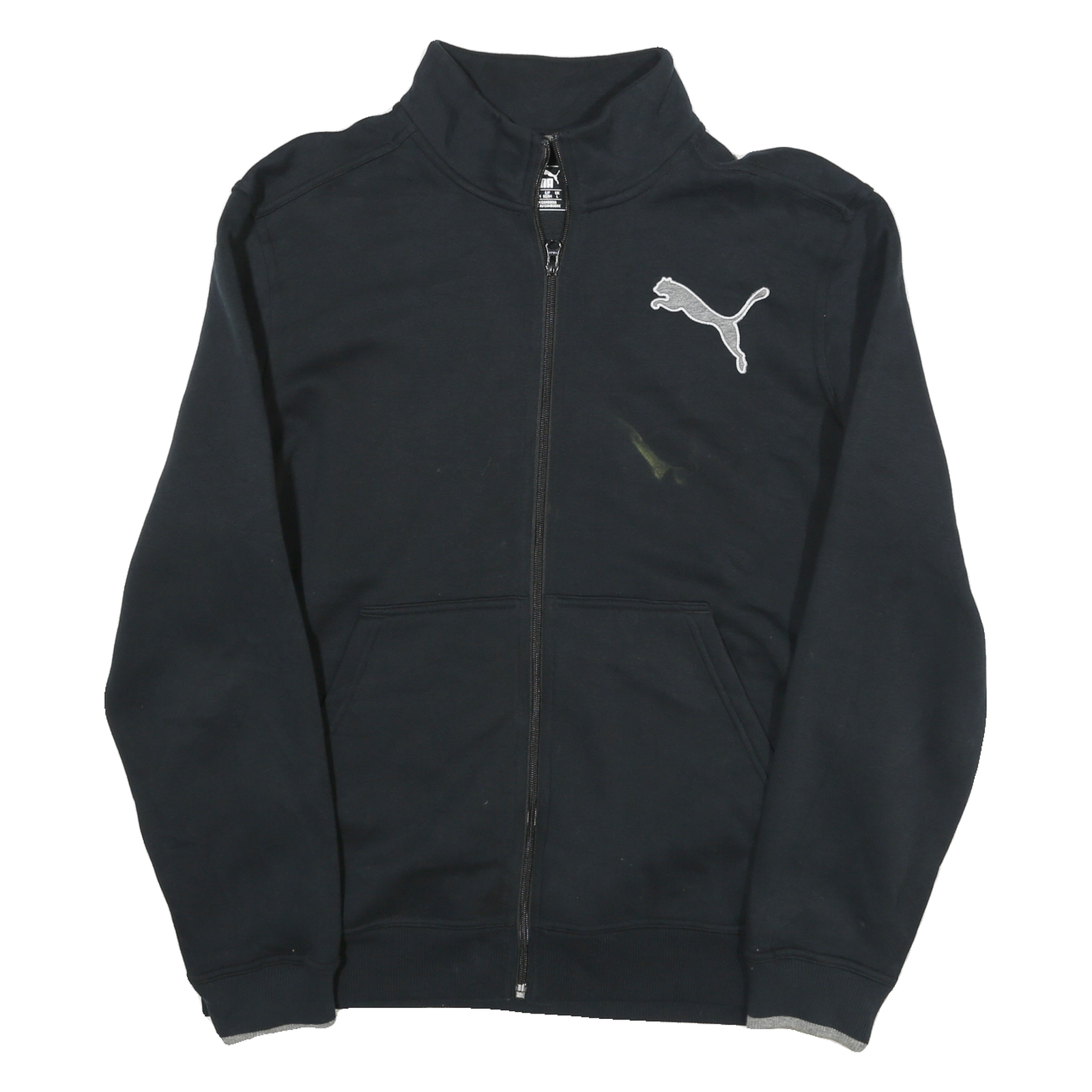 PUMA Mens Black Cotton Blend Zip Jacket L Sports Casual Streetwear Refurbished - N/A refurbished available on Cerqular