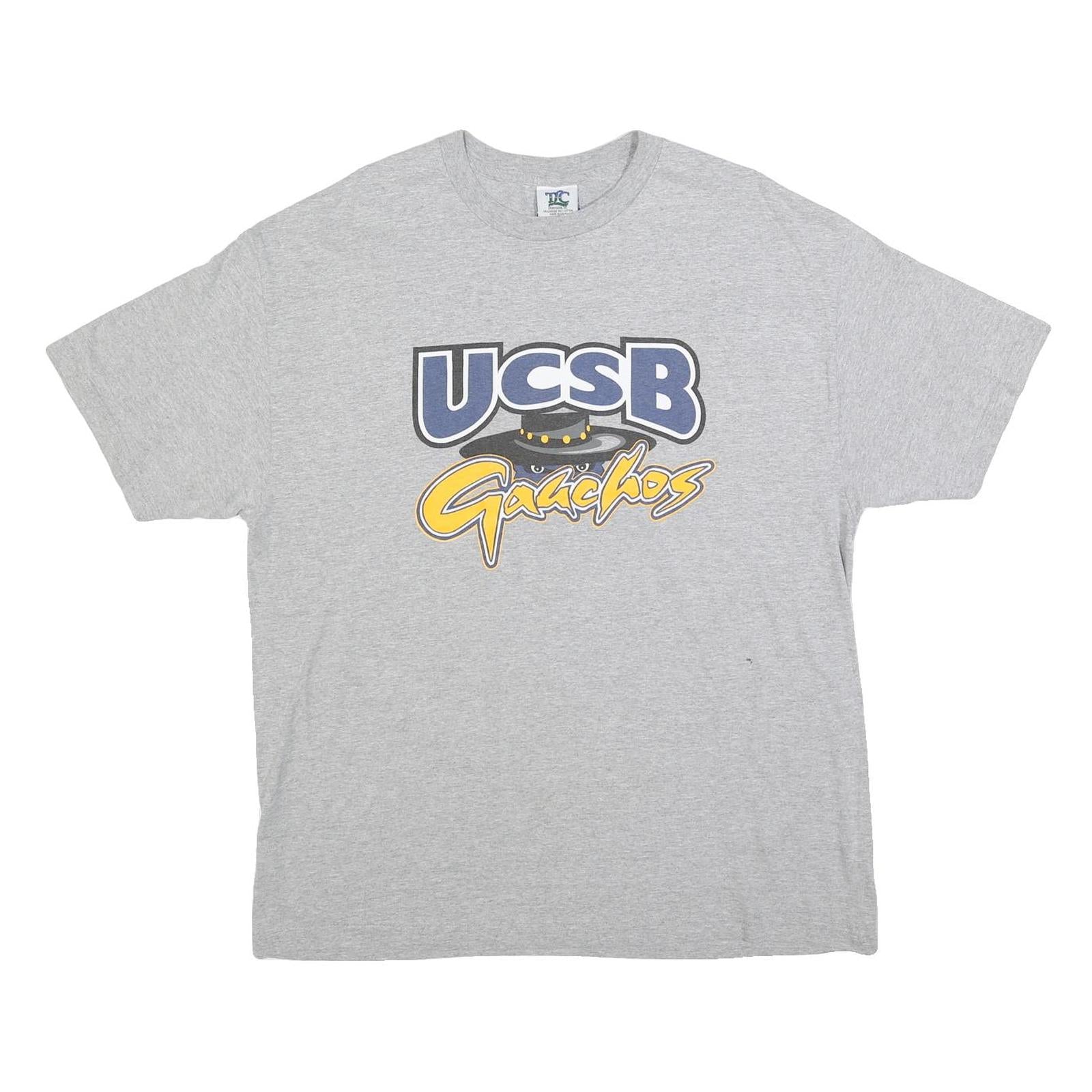 TLC Mens Grey UCSB Gauchos Graphic T-Shirt XL Short Sleeve Crew Neck Cotton Refurbished - N/A refurbished available on Cerqular