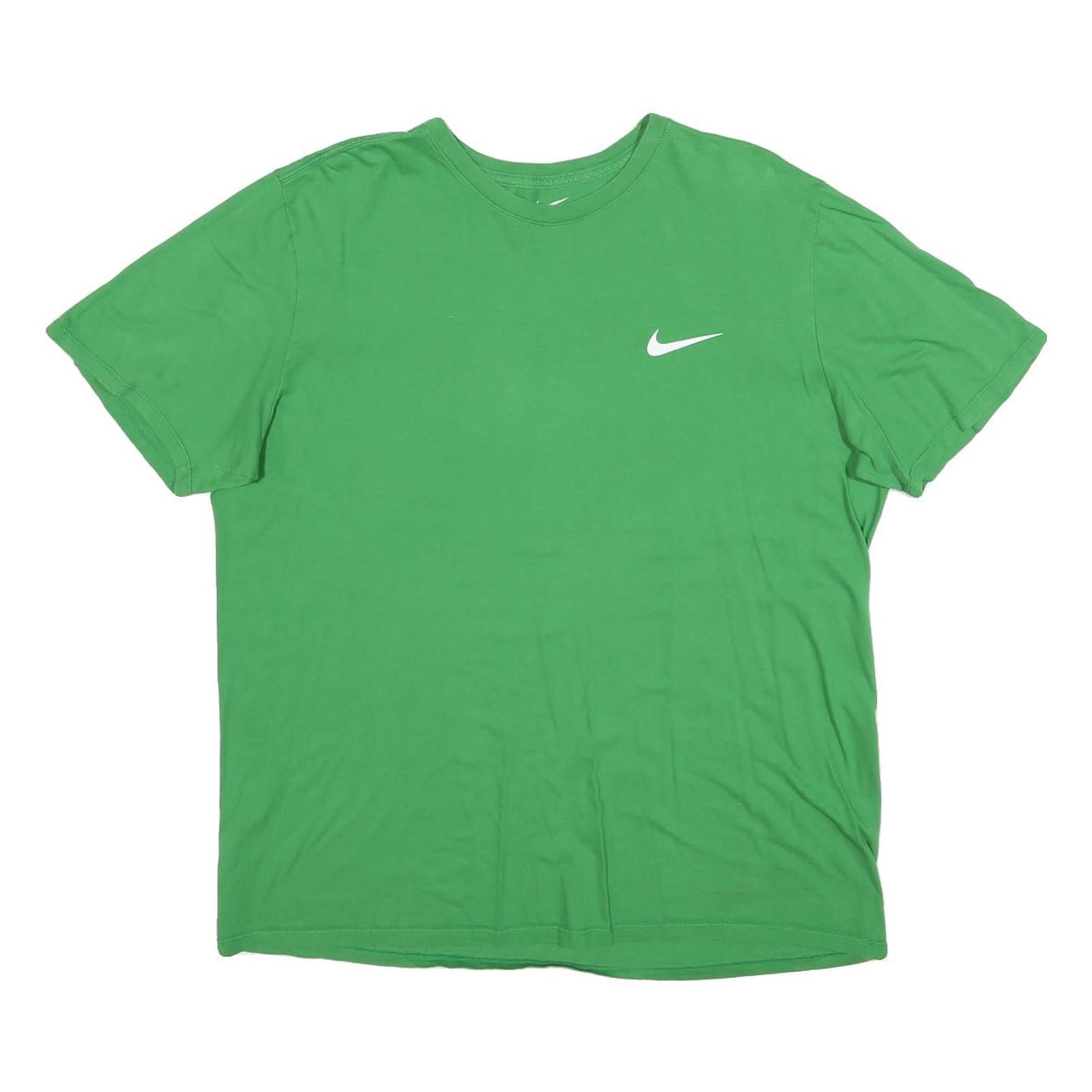 NIKE Mens Green T-Shirt XL Short Sleeve Crew Neck Cotton Blend Casual Refurbished - N/A refurbished available on Cerqular
